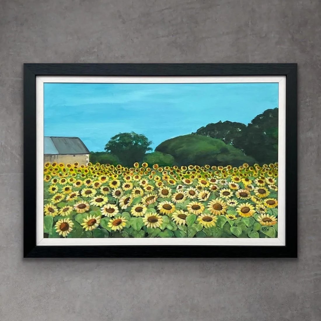 Field of Sunflowers in Summertime in France II by Contemporary British Artist - 6