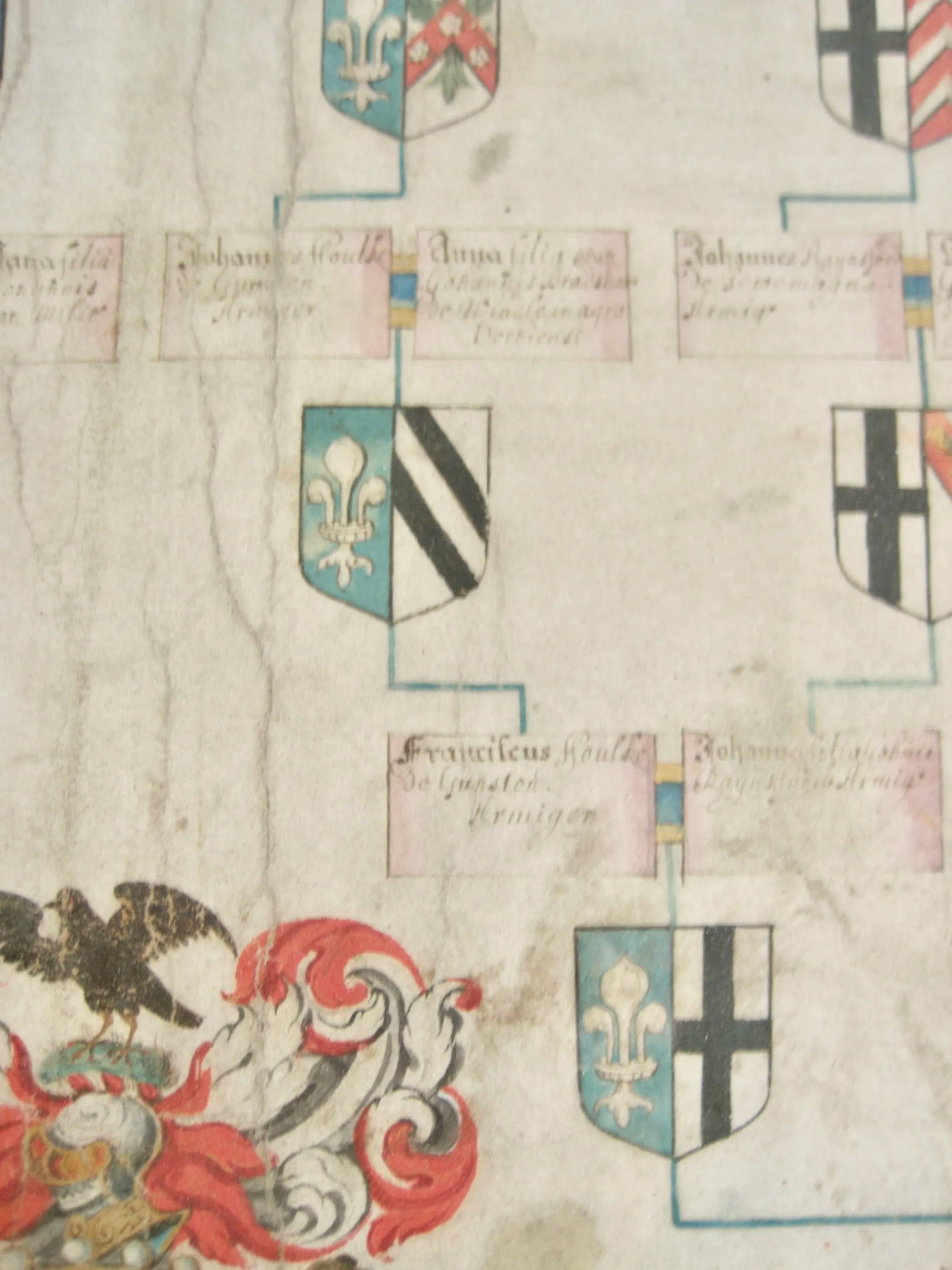 German Genealogist Tree Coat of Arm of a Duke Family Frame - 8