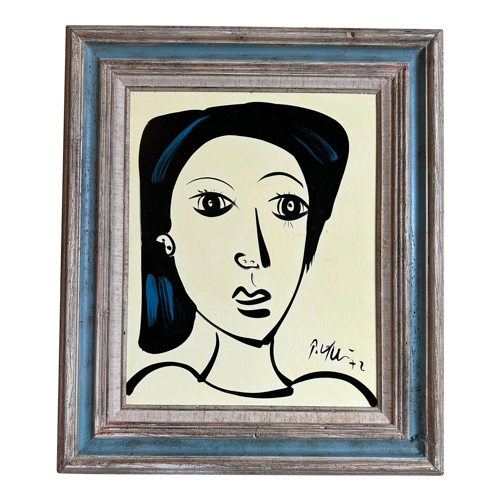 1972 Original Peter Keil Painting, Framed: Peter Keil is a German artist that focuses primarily on abstract expressionism. Keil painted with some of the greats including Joan Miro, Pablo Picasso and Andy Warhol, to name a few. This is a