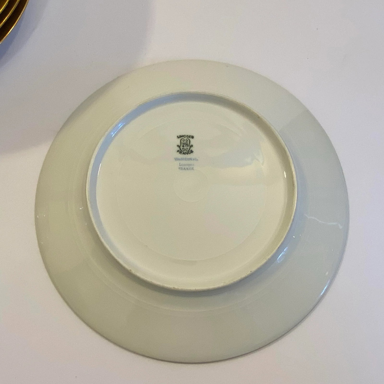 Antique Limoges Gilt Salad Luncheon Plates by Wm. Guérin & Co., France - Set of 12 - 4