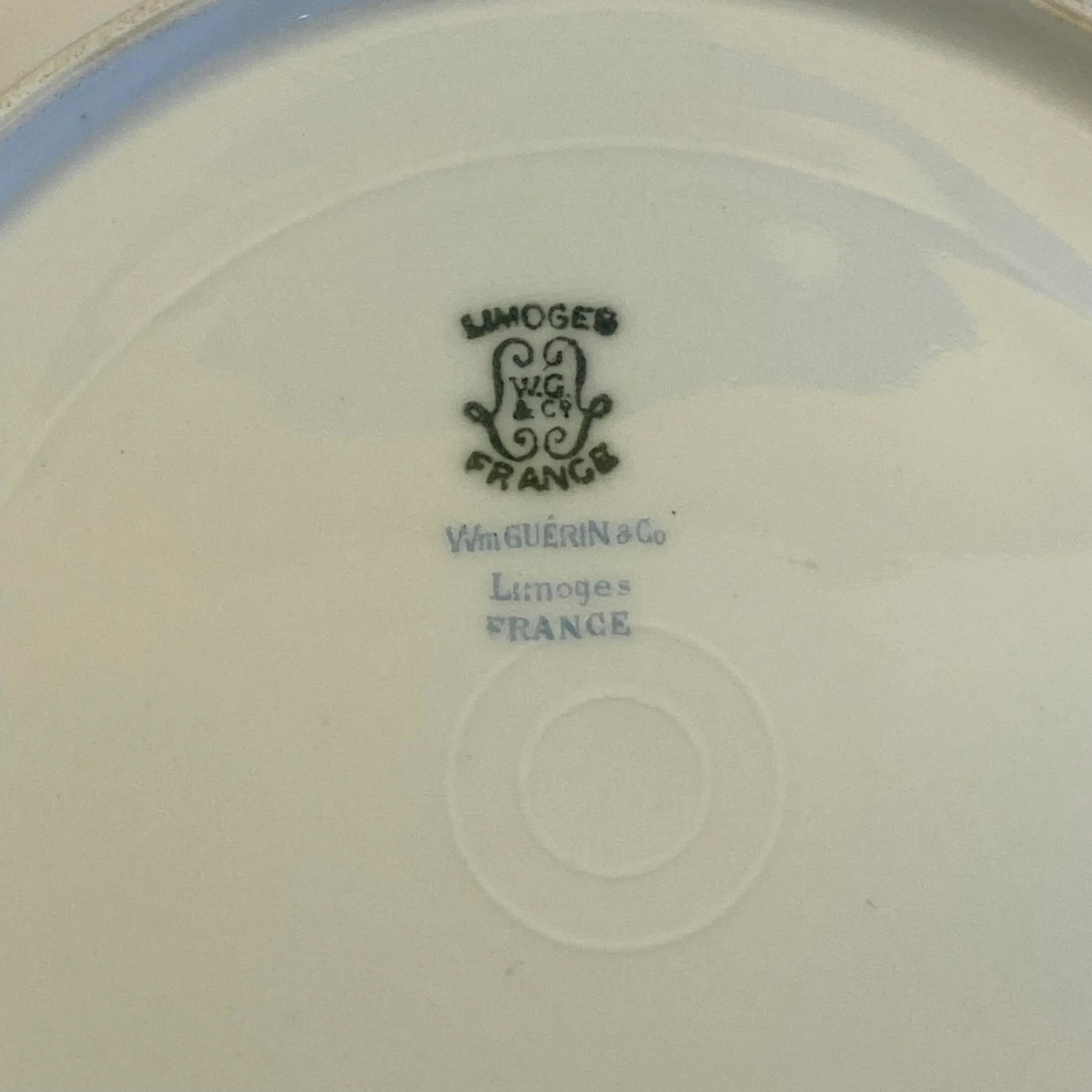 Antique Limoges Gilt Salad Luncheon Plates by Wm. Guérin & Co., France - Set of 12 - 5