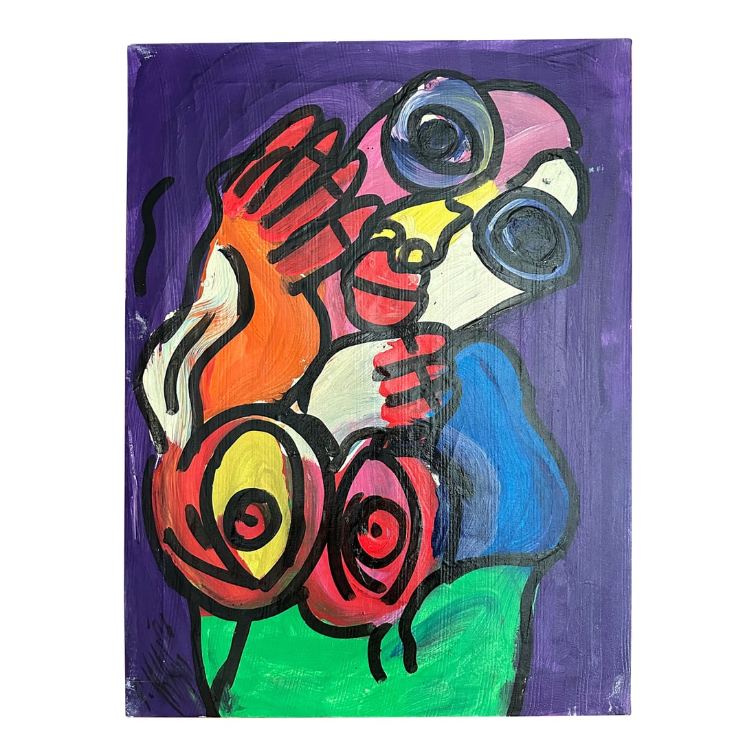 Art Titled Peter Keil Painting - Original Expressionism Painting by Renowned German Artist (1 of 4)