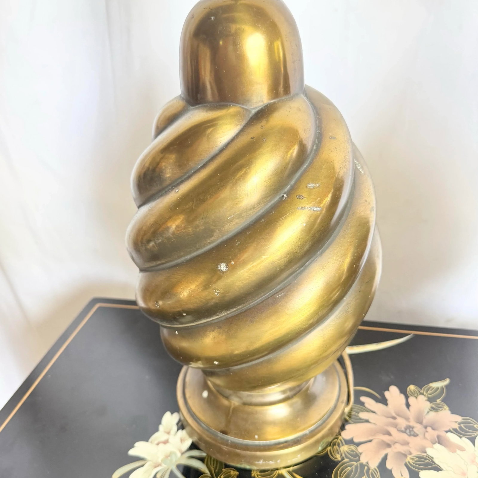 Vintage Westwood Industries Brass Swirl Beehive Table Lamps - A Pair - 5