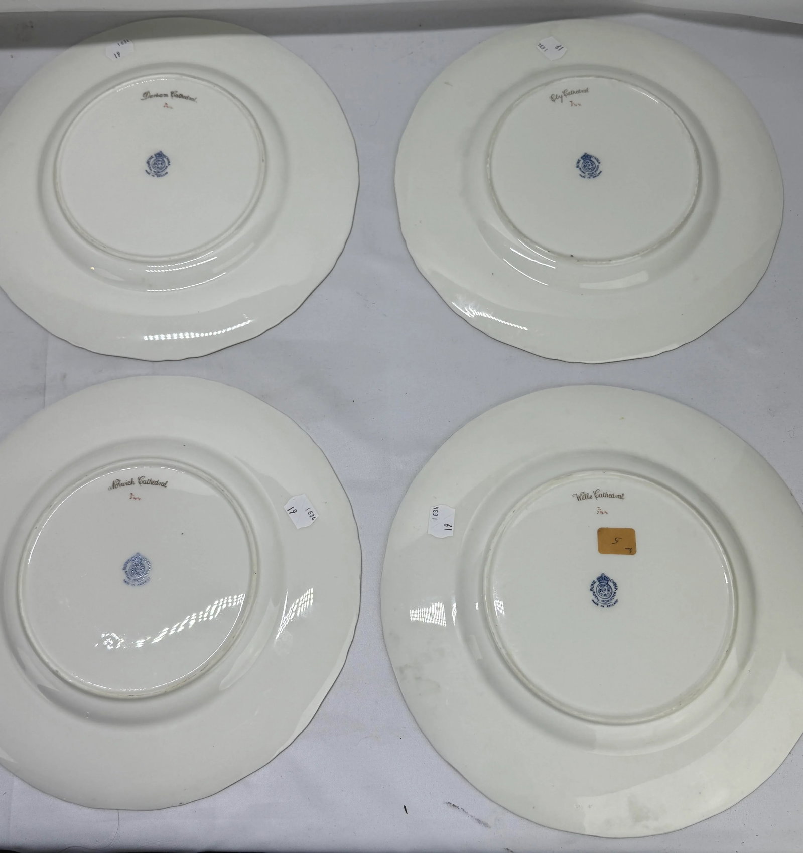12 Royal Worcester Hand-Painted Porcelain "Cathedral" Cabinet Plates Circa 1941 - 6