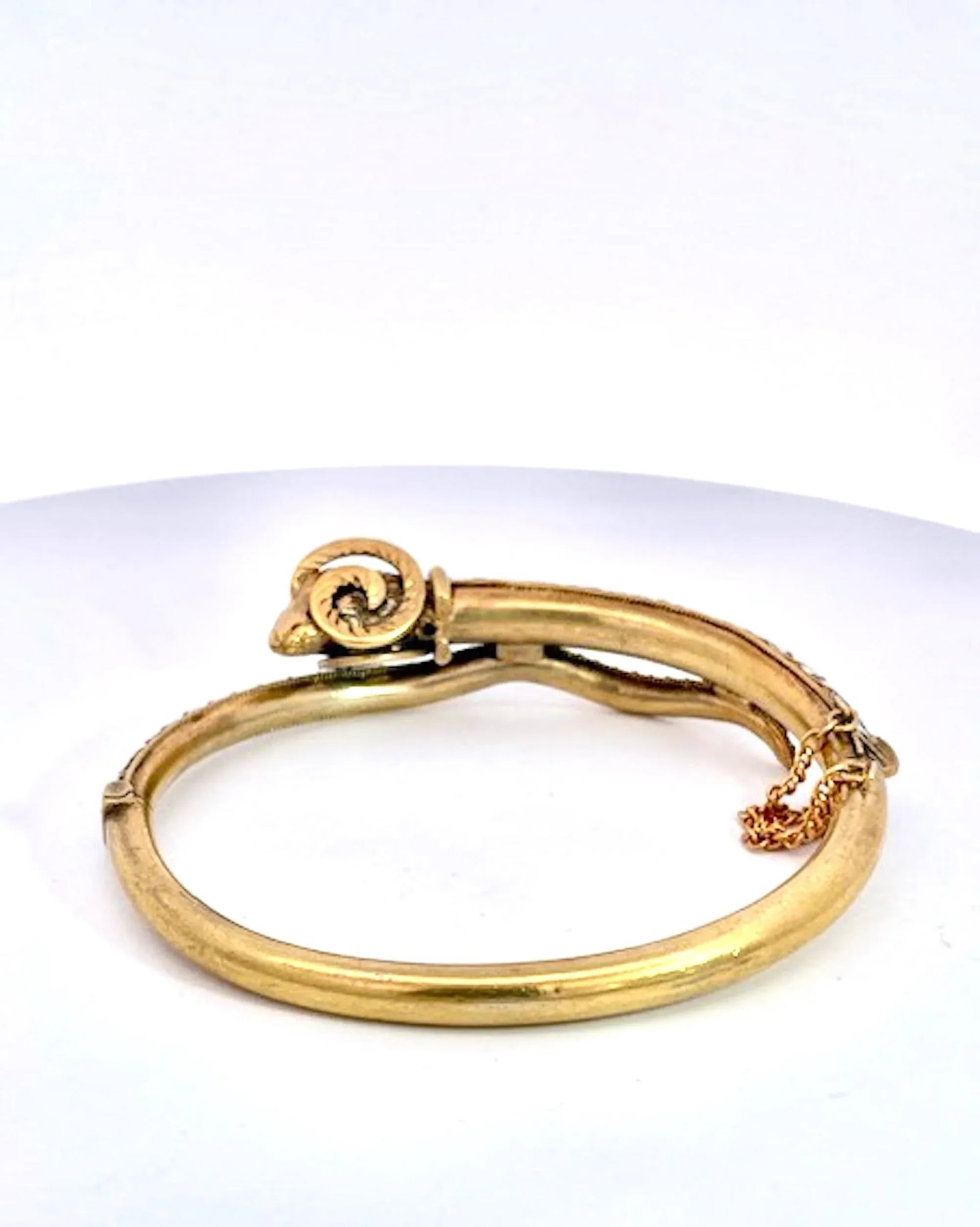 1950s Enamel Ram Bracelet 14k - 8