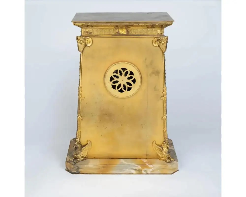 19th Century A French Empire Ormolu Bronze Mantle Clock After Percier Et Fontaine - 12