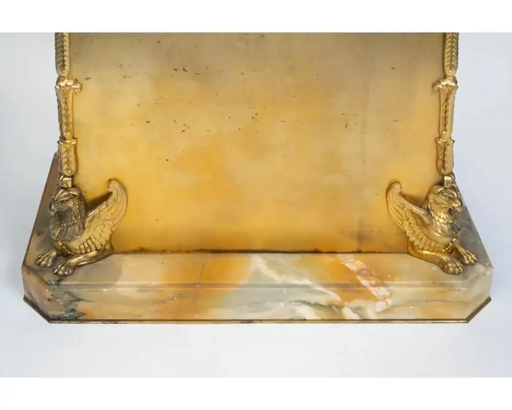 19th Century A French Empire Ormolu Bronze Mantle Clock After Percier Et Fontaine - 9