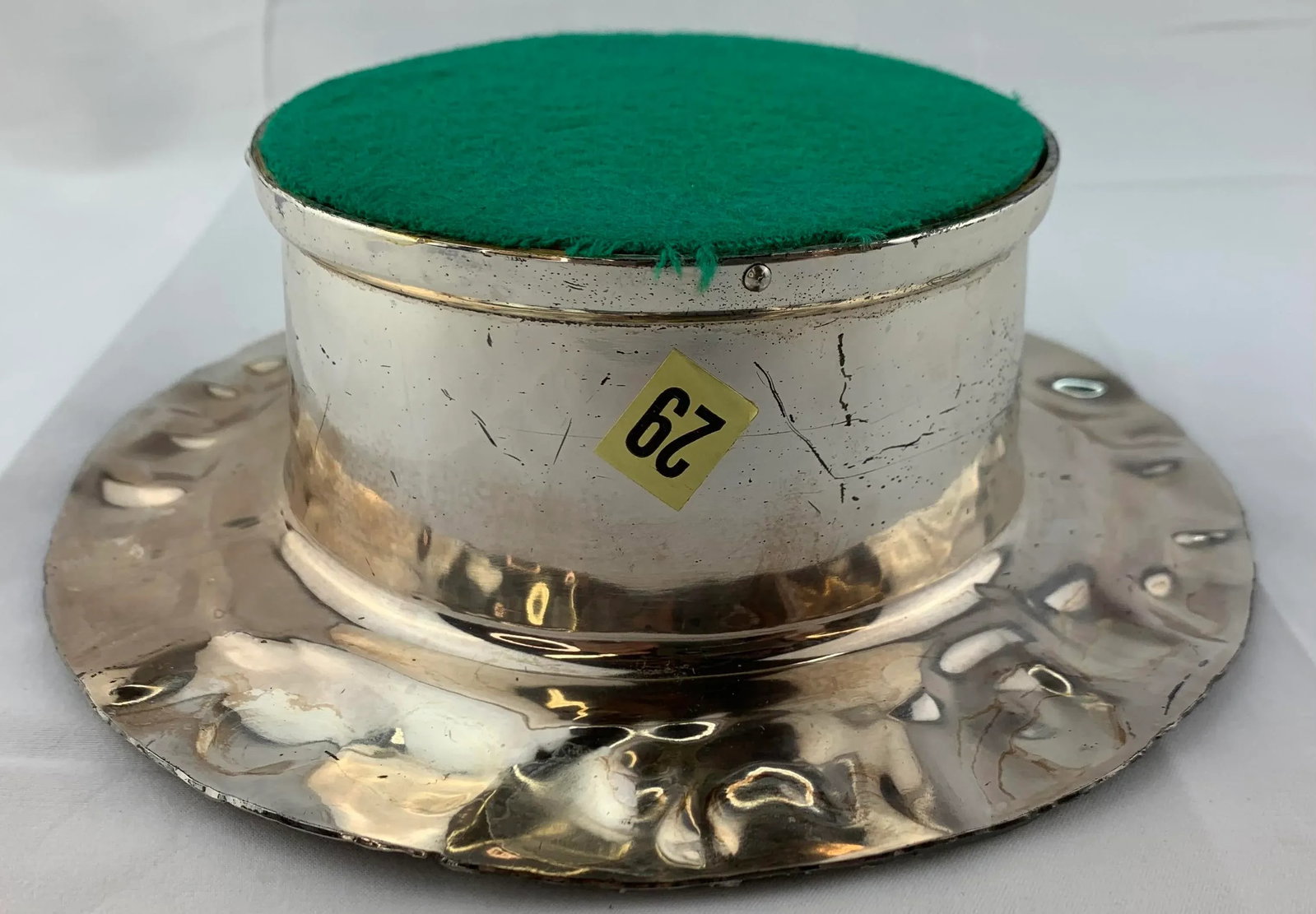 1960s Vintage Silver Plated Vintage Wine Bottle Coaster - 5