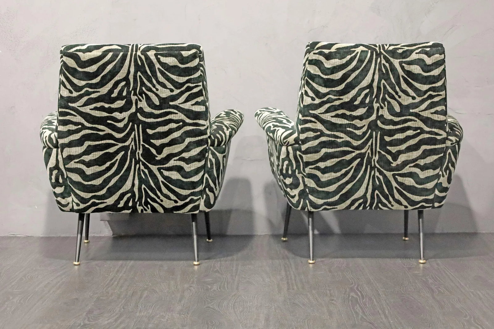 Mid 20th Century Pair of French Lounge Chairs in New Upholstery - 5