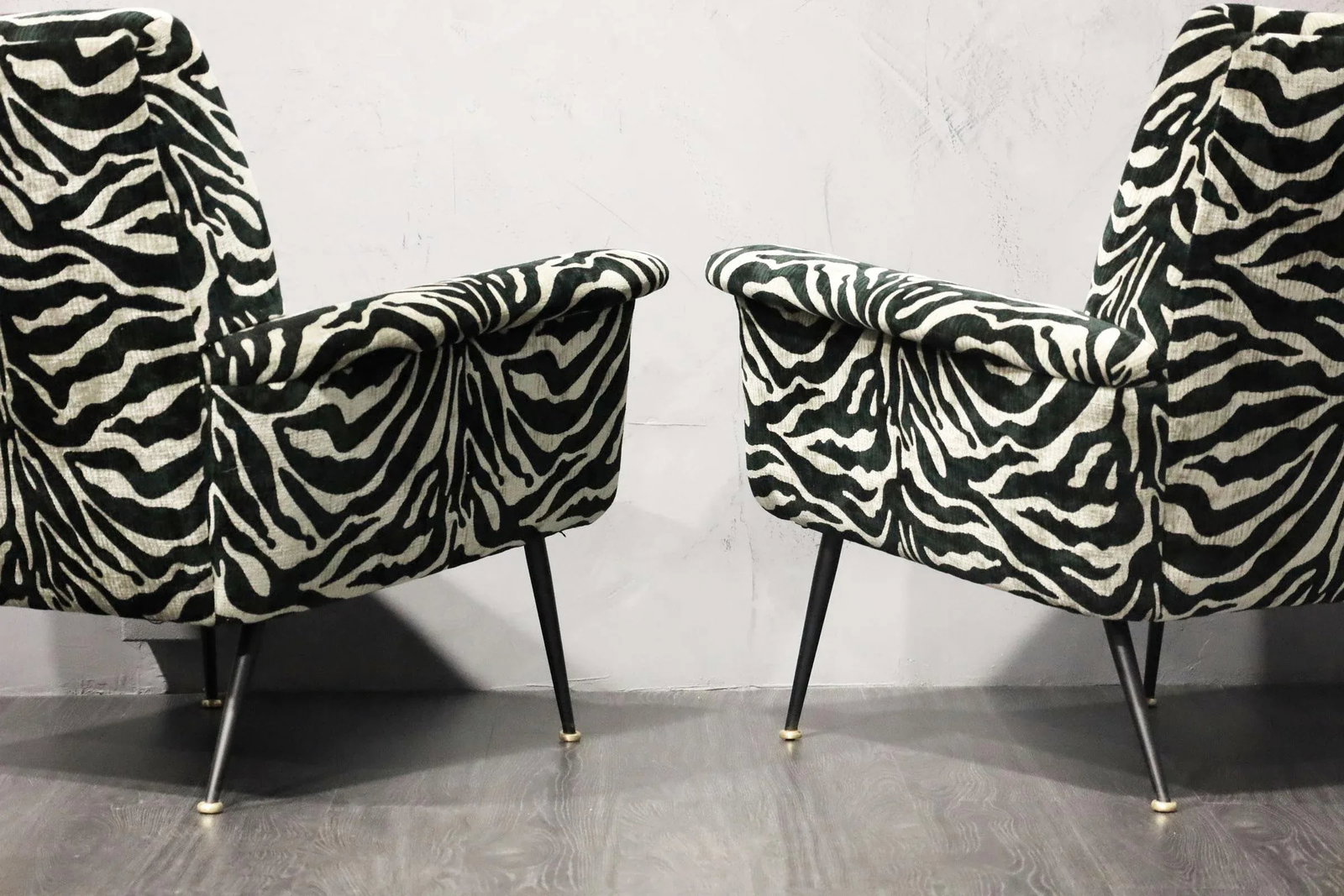 Mid 20th Century Pair of French Lounge Chairs in New Upholstery - 6