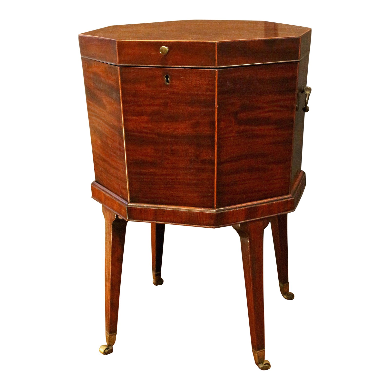 Circa 1770 English George III Period Cellarette on Stand (1 of 6)