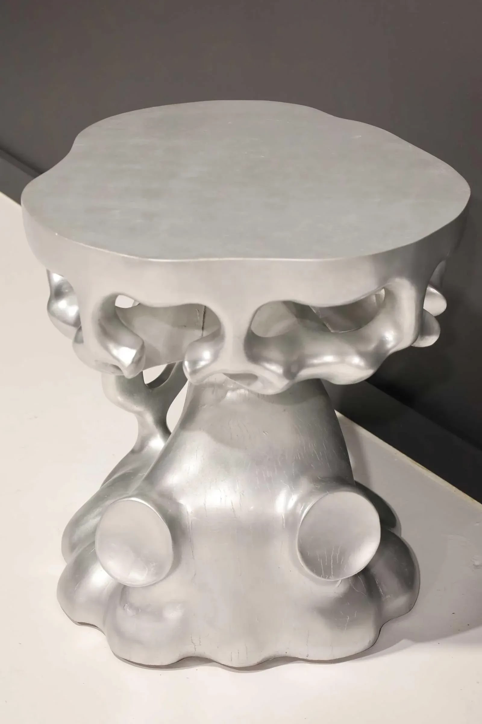 Silver Leaf Truffle Trunk Side Table Attributed to Scala Luxury - 6