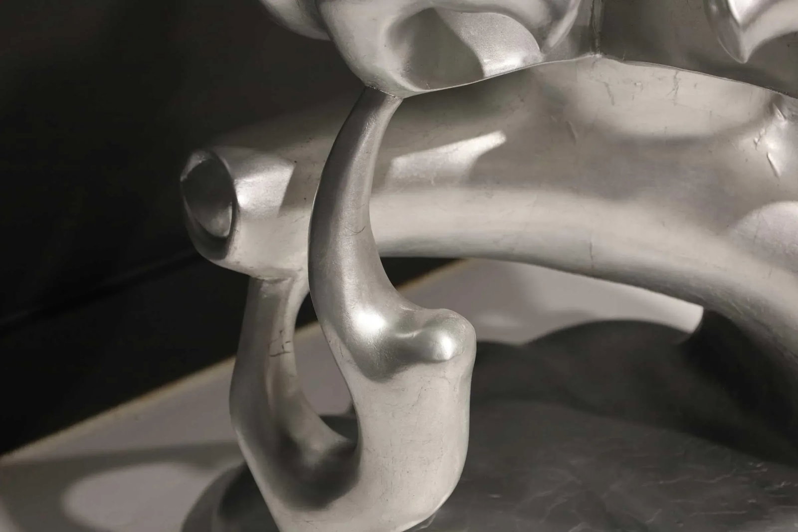 Silver Leaf Truffle Trunk Side Table Attributed to Scala Luxury - 8