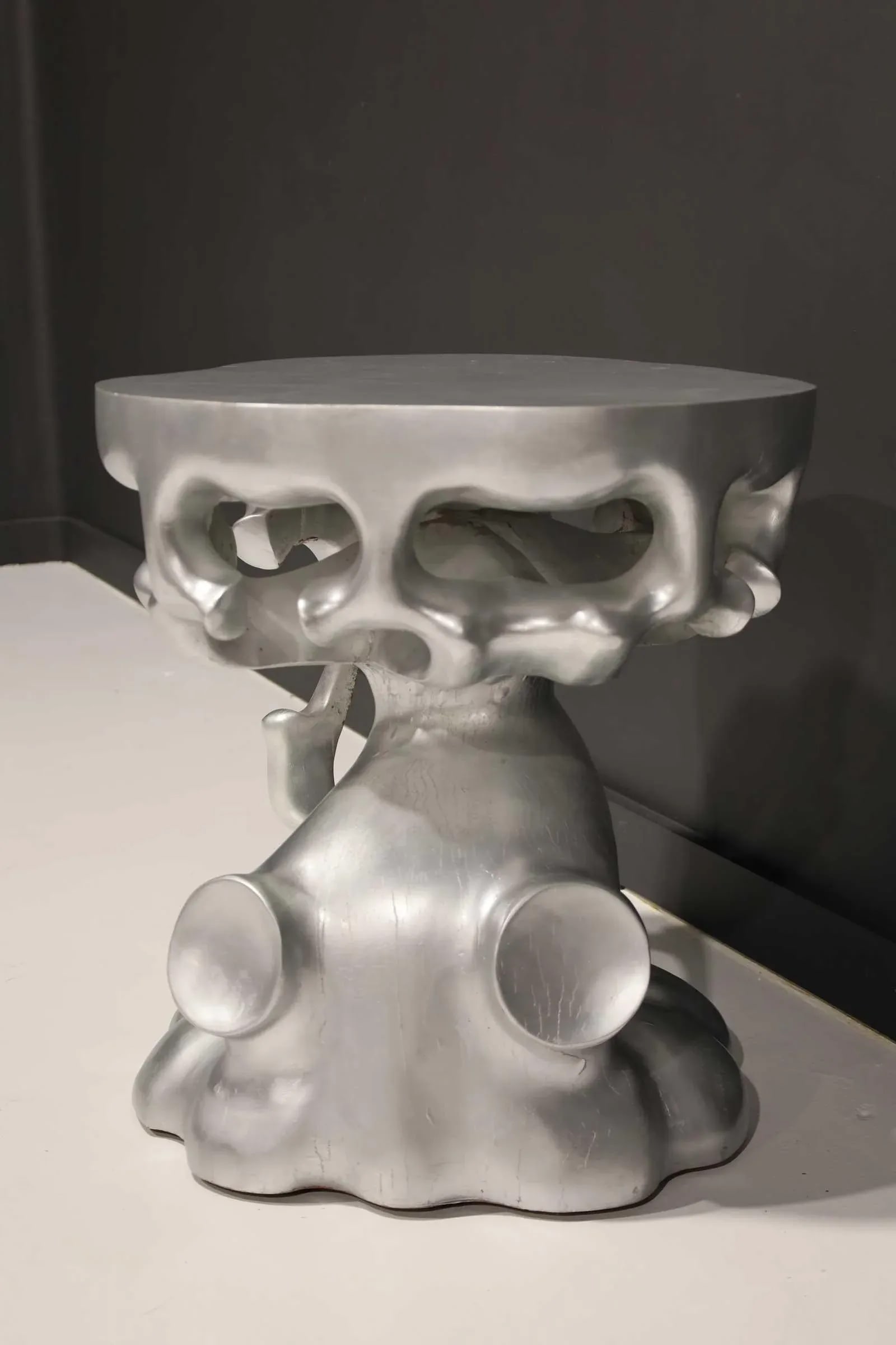 Silver Leaf Truffle Trunk Side Table Attributed to Scala Luxury - 9