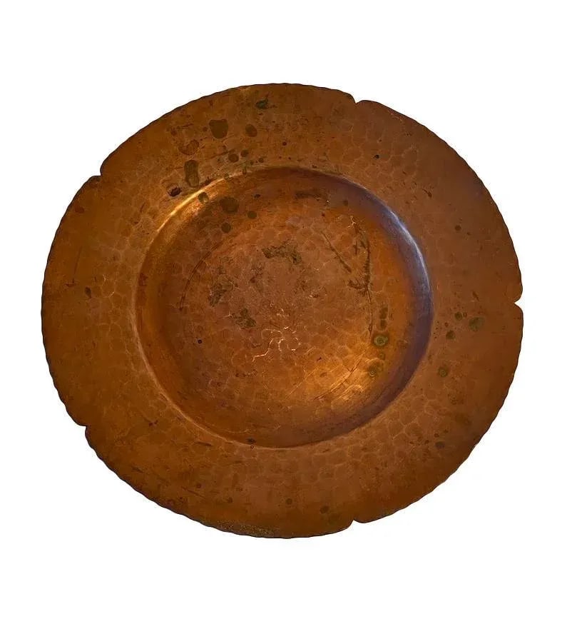 1945 Armenac Hairenian "Arts & Crafts" Style Copper Hammered Charger - 2