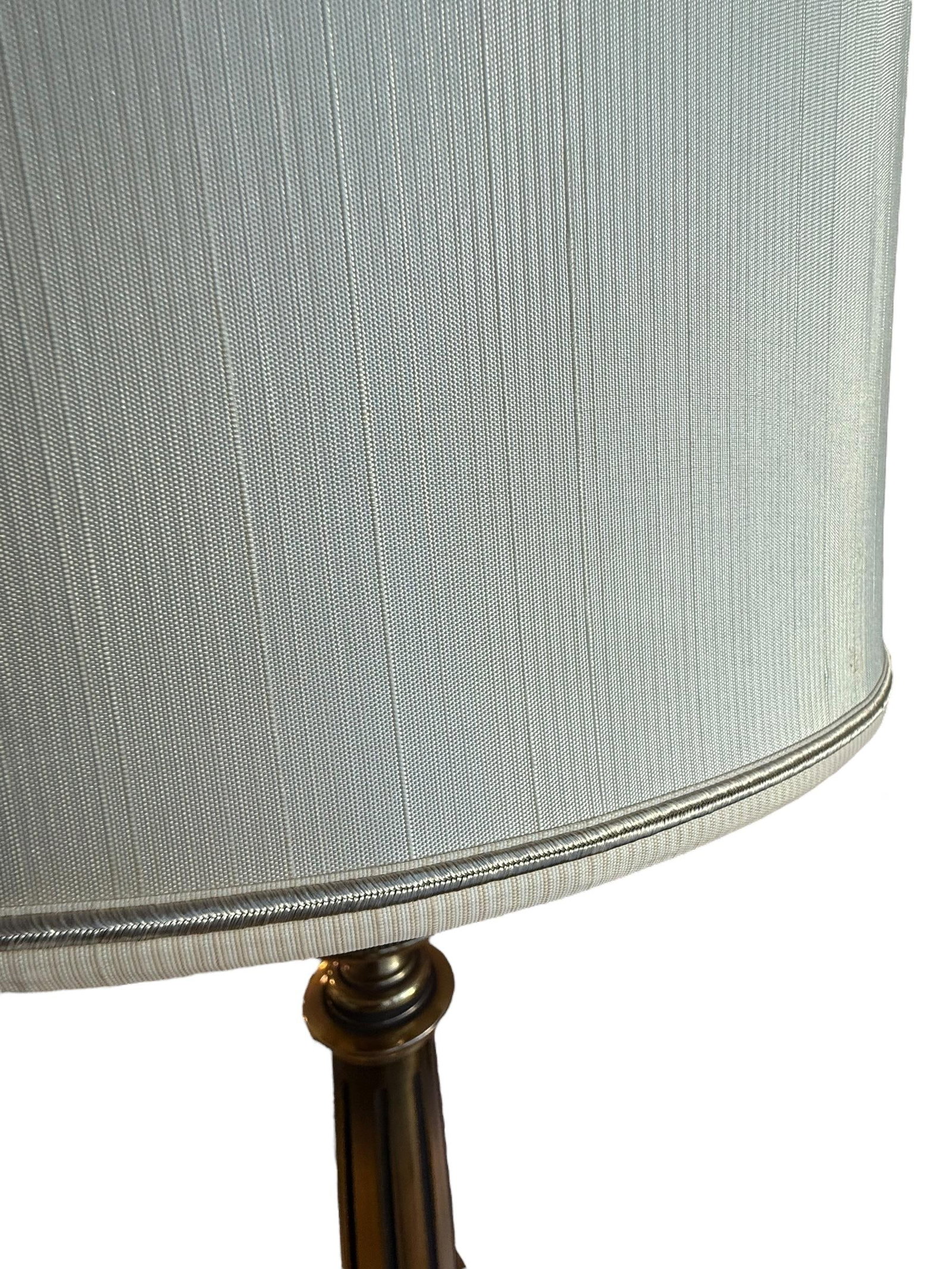 Stiffel Solid Brass Table Lamps With Original Shades 1950s - A Pair - 9