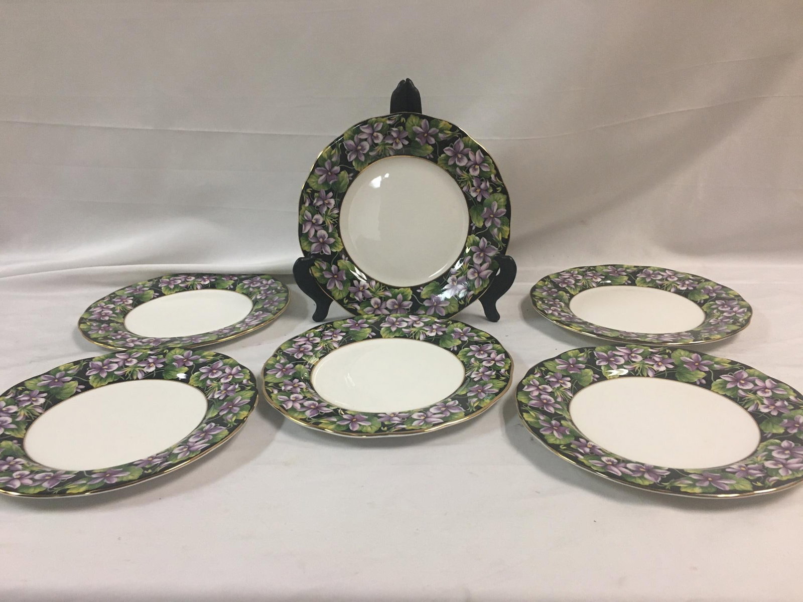 Royal Albert Provincial Flowers Porcelain Violets 18 Piece Dessert Set - 6