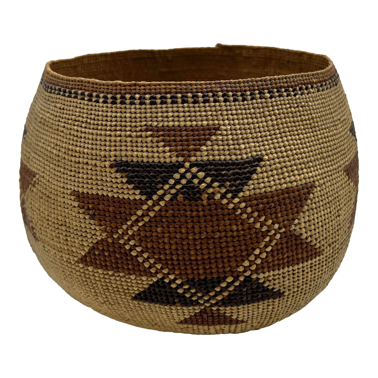 Antique Native American Basket Hupa or Pit River Afrohemian Decor (1 of 8)