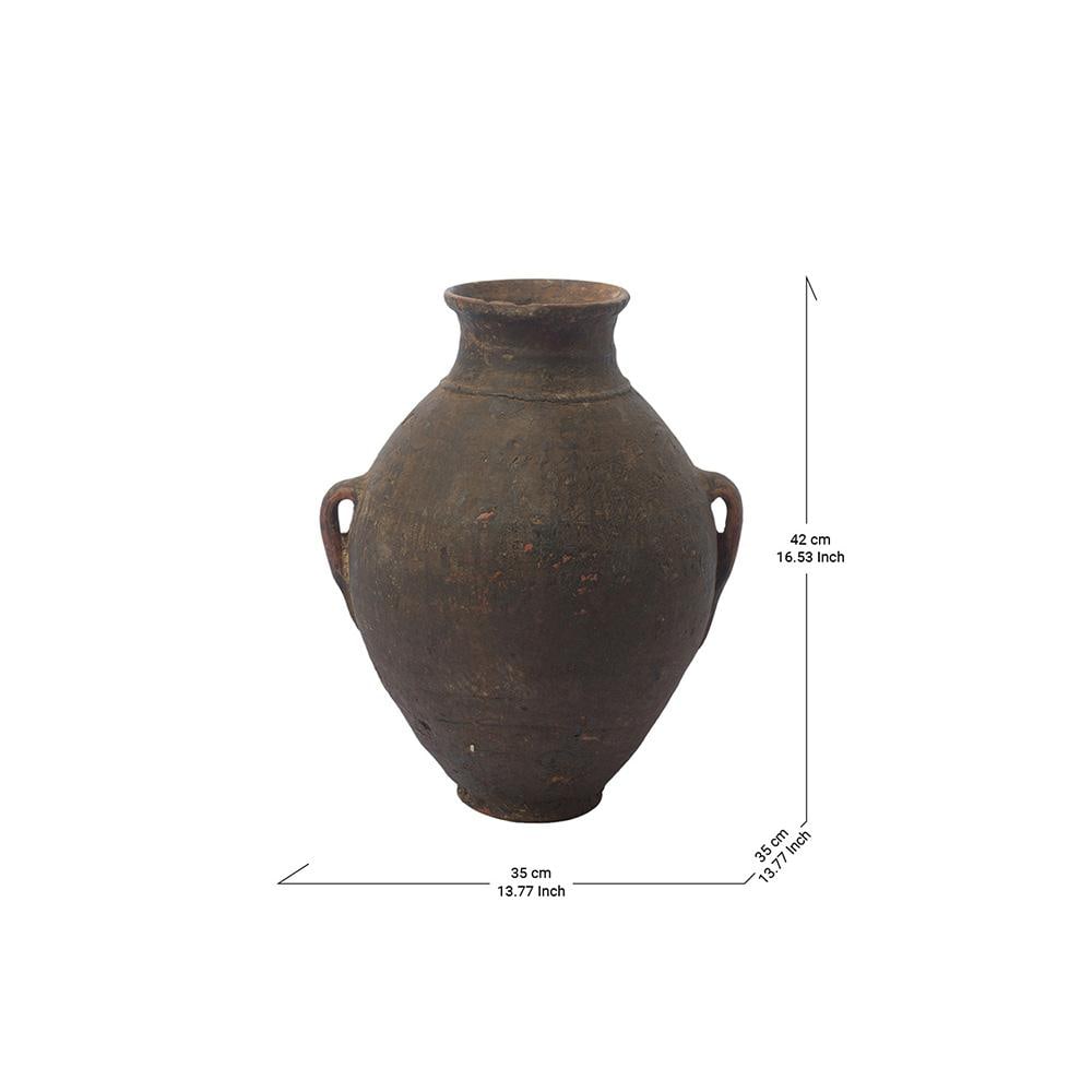 Early 20th Century Antique Berber Unglazed Clay Storage Jar, Morocco - 3