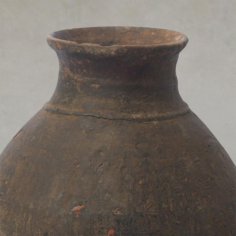 Early 20th Century Antique Berber Unglazed Clay Storage Jar, Morocco - 4
