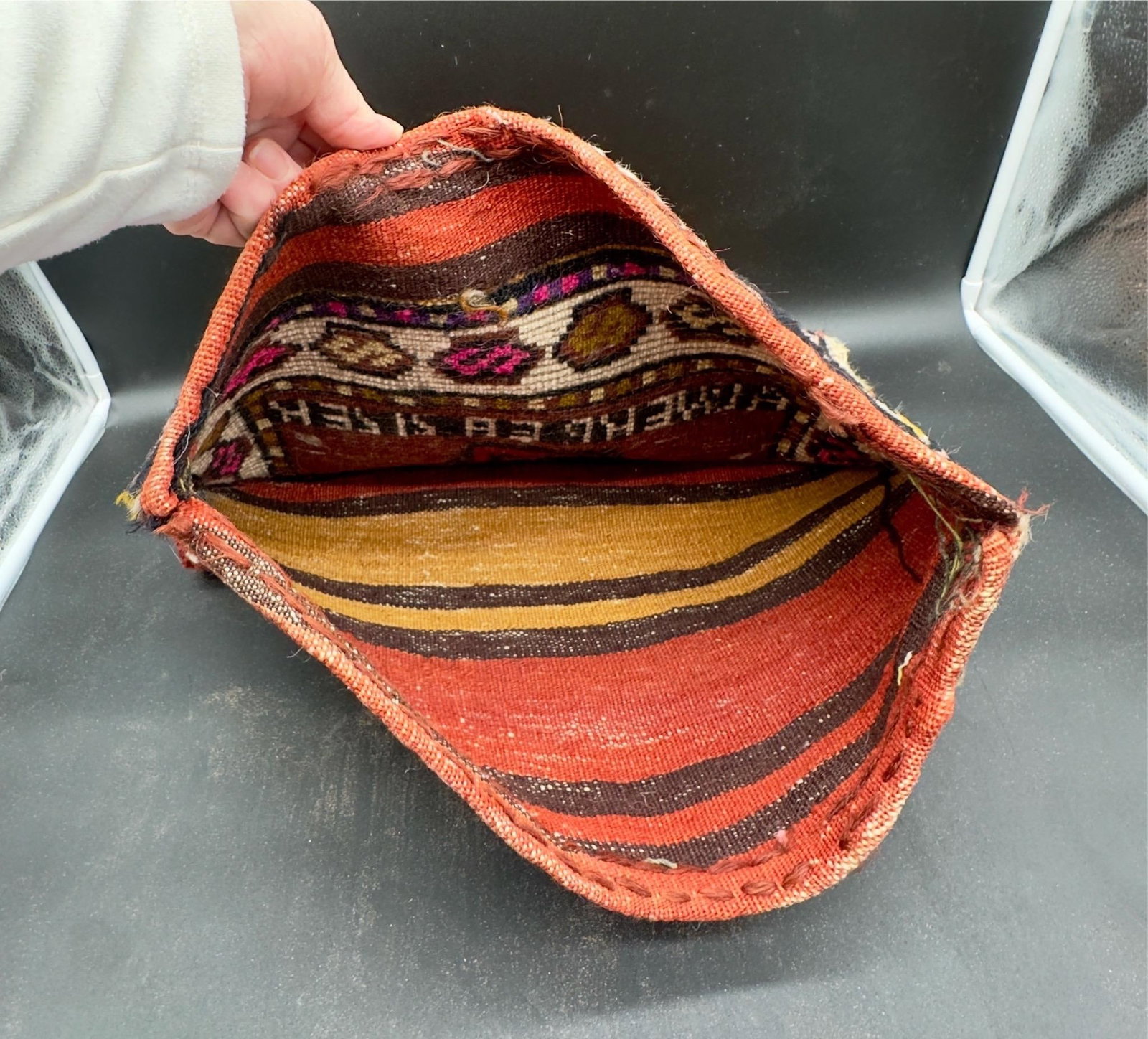 Antique Turkish Wool Half Saddle Bag - 3