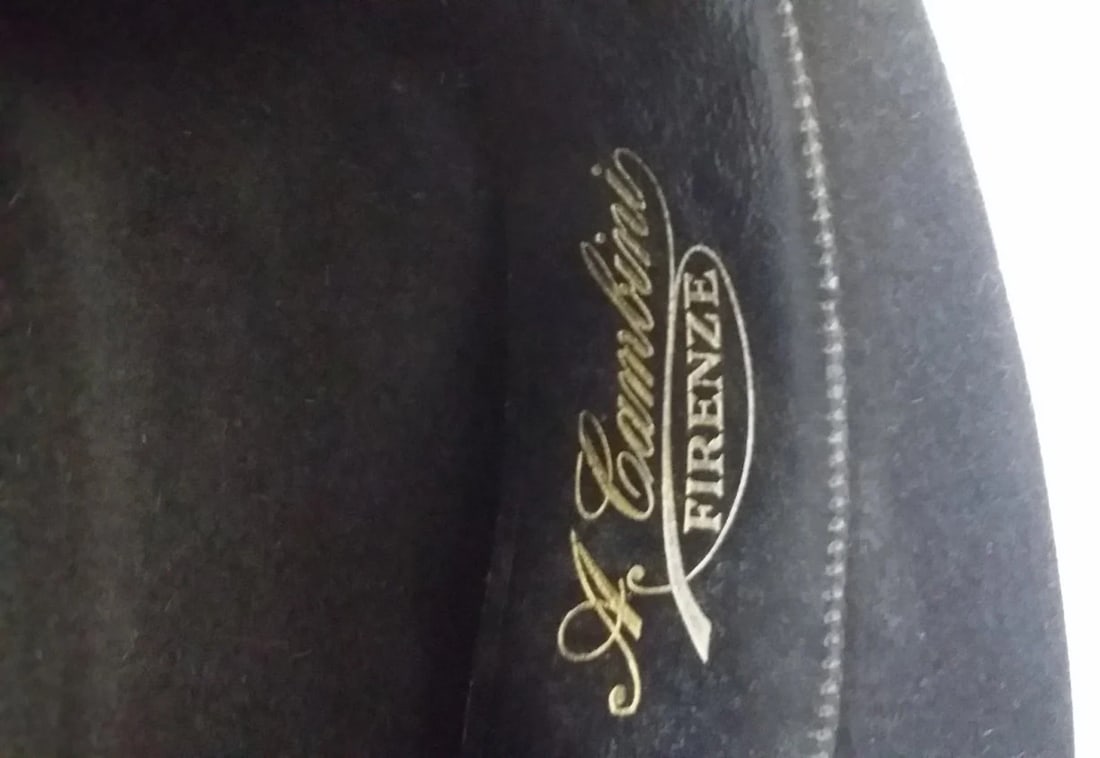 Rare Vintage Borsalino Fur Felt Hat Italy Small Size 4 Ladies or Youth Black Ardilla Feather Weight - 5