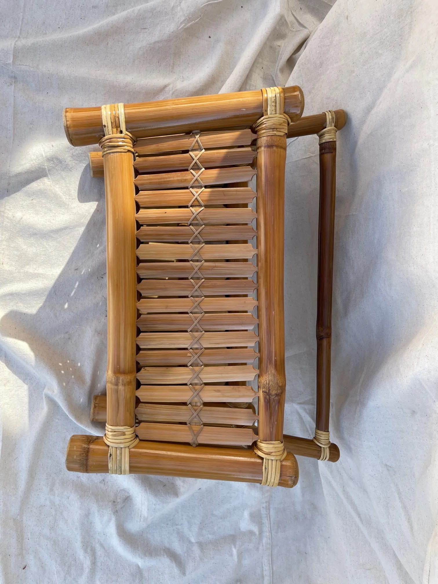 Vintage McGuire Inspired Mid-Century Modern Thick Bamboo Magazine Rack - 6