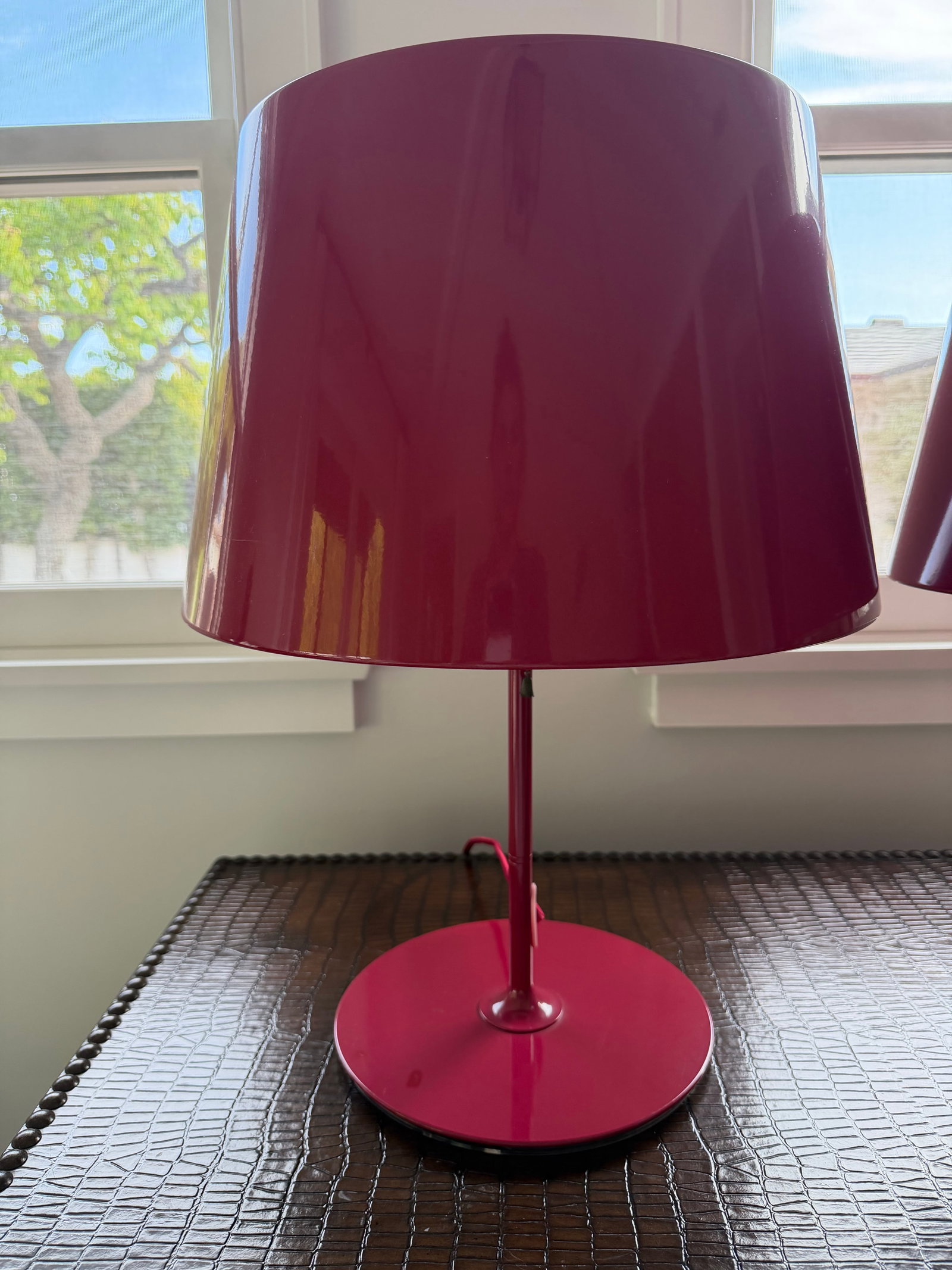 Vintage Ikea Kulla Red (Winered) Table Lamps From the 1990 - Set of Two - 2