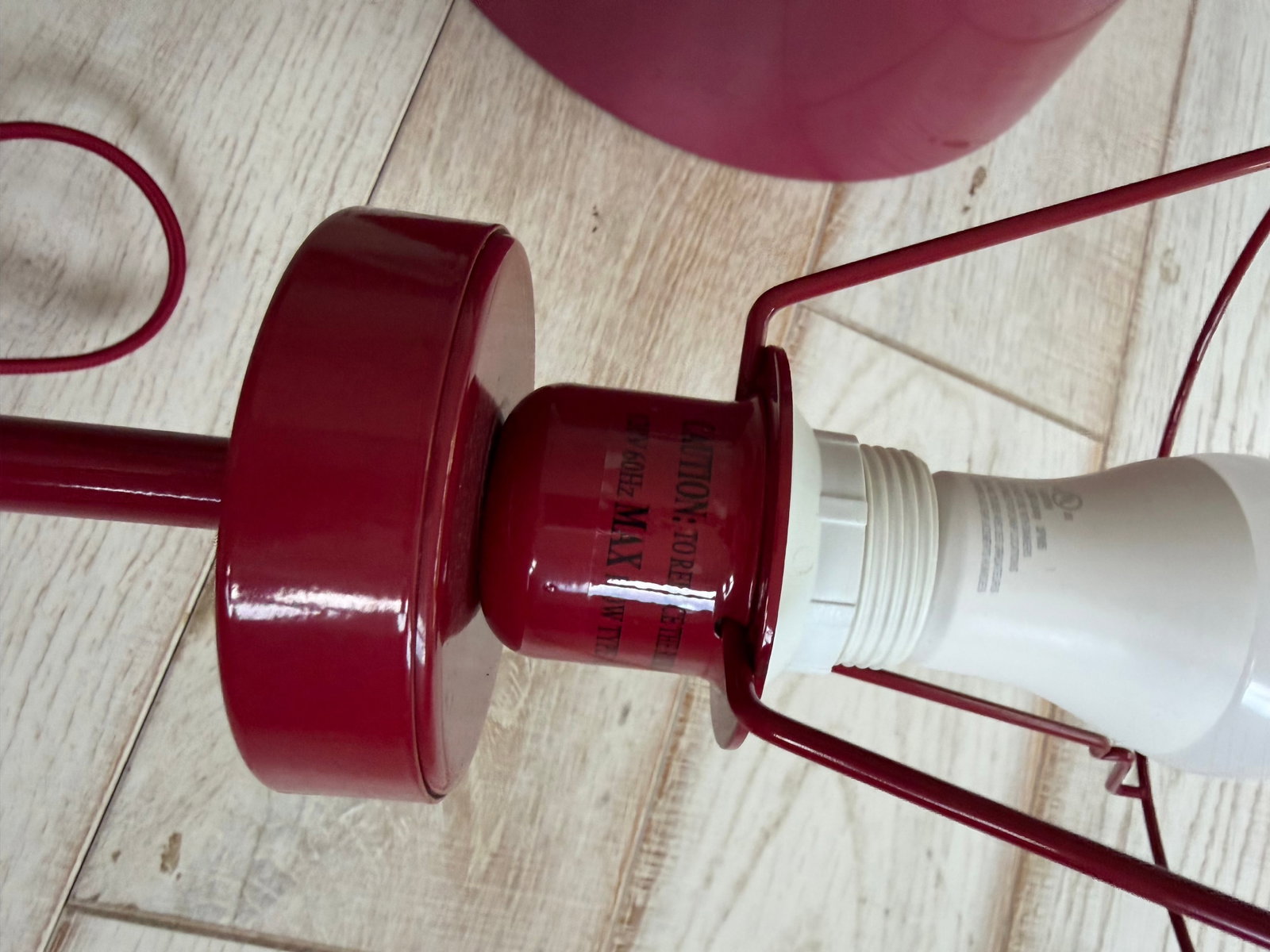 Vintage Ikea Kulla Red (Winered) Table Lamps From the 1990 - Set of Two - 5