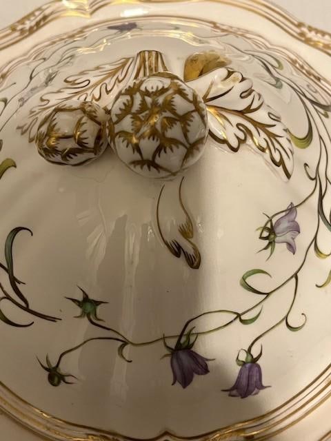 Late 20th Century Spode Campanula Round Covered Vegetable & Oval Serving Platter Blue Y8283-F - 6