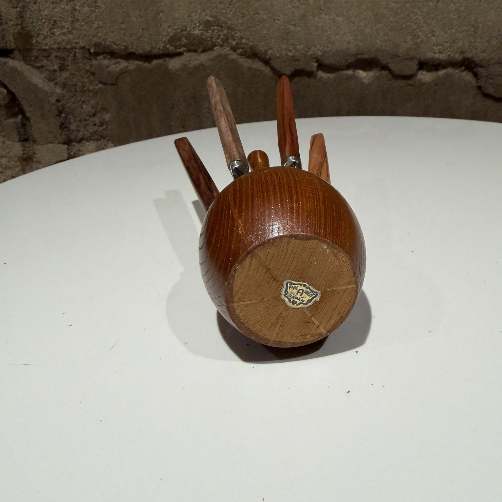 Karl Holmberg Teak Fruit or Cheese Knife Set Japan Mid Century - 7
