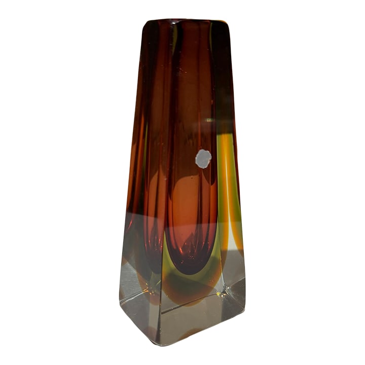 Murano Vase Sommerso Attr Pavel Hlava Italy Mid Century Modern: For your consideration, a Murano vase with beautiful drop design and striking colors. Attributed to Czech Sommerso by the renowned artist Pavel Hlava for Exbor. Label is faded, (ITALY) Dimensions: