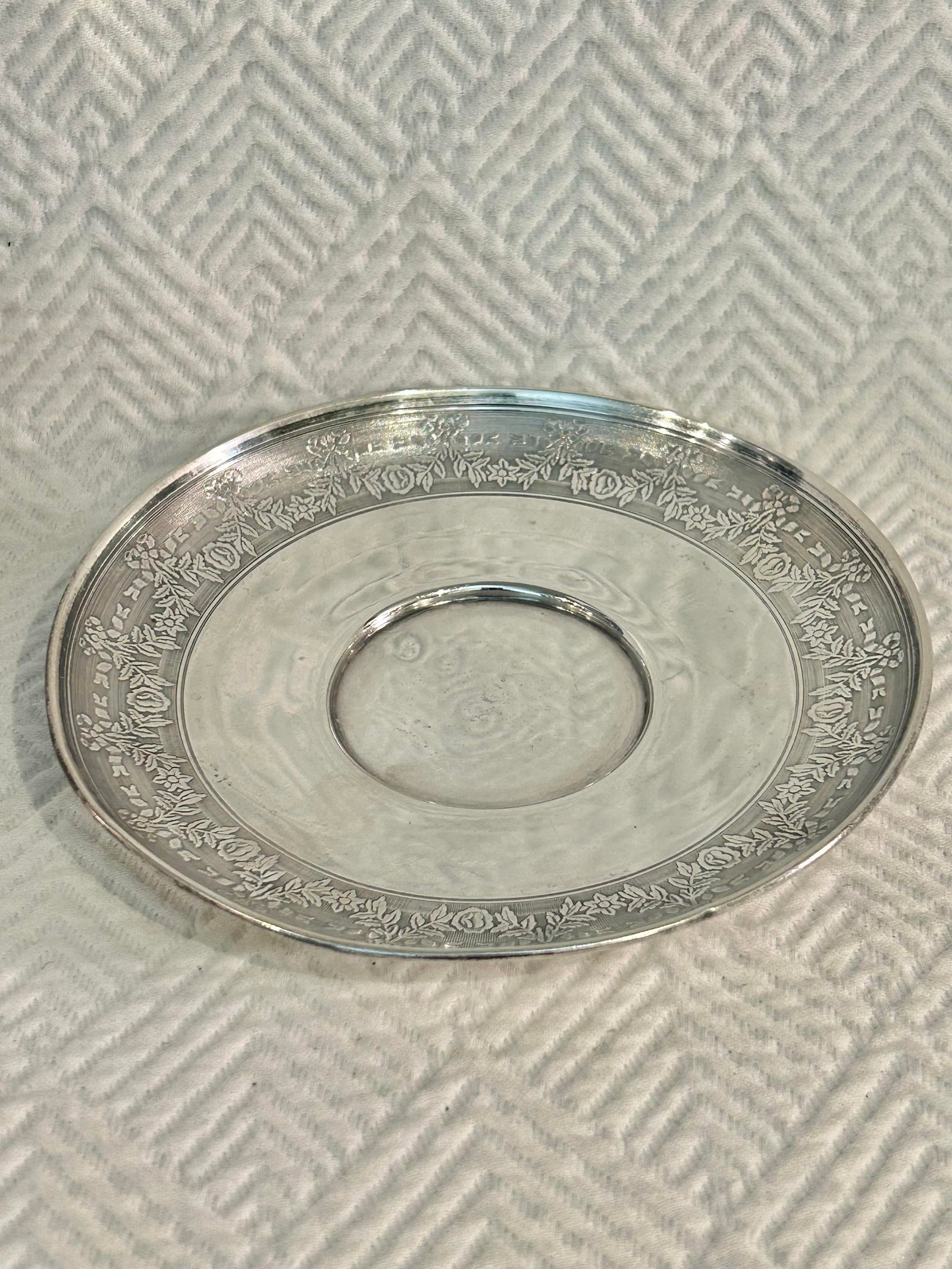 Antique French .950 Sterling Silver Chocolate Cup & Trembleuse Saucer, Minerva Hallmarks, Louis XVI - 7