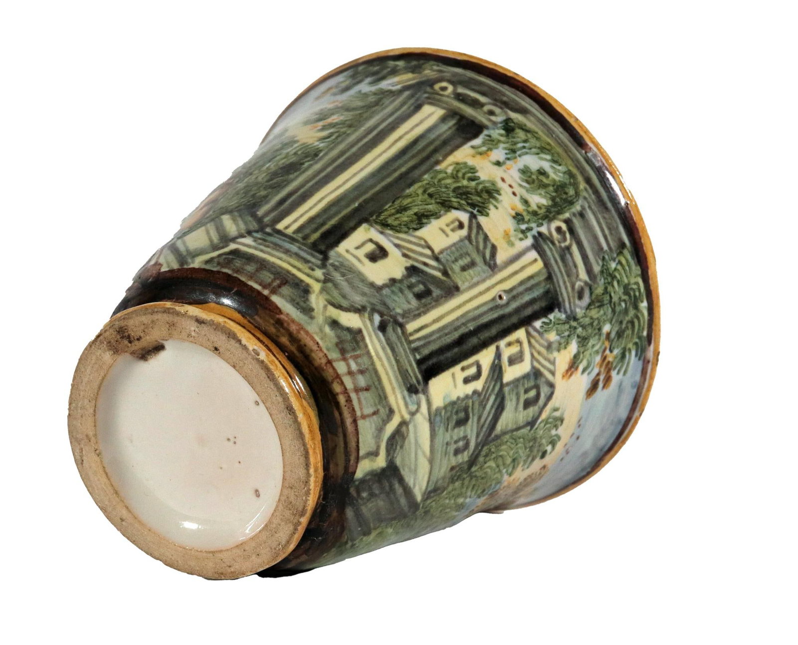 Mid 18th Century Italian Majolica Trembleuse Cup & Saucer, Castelli - 10
