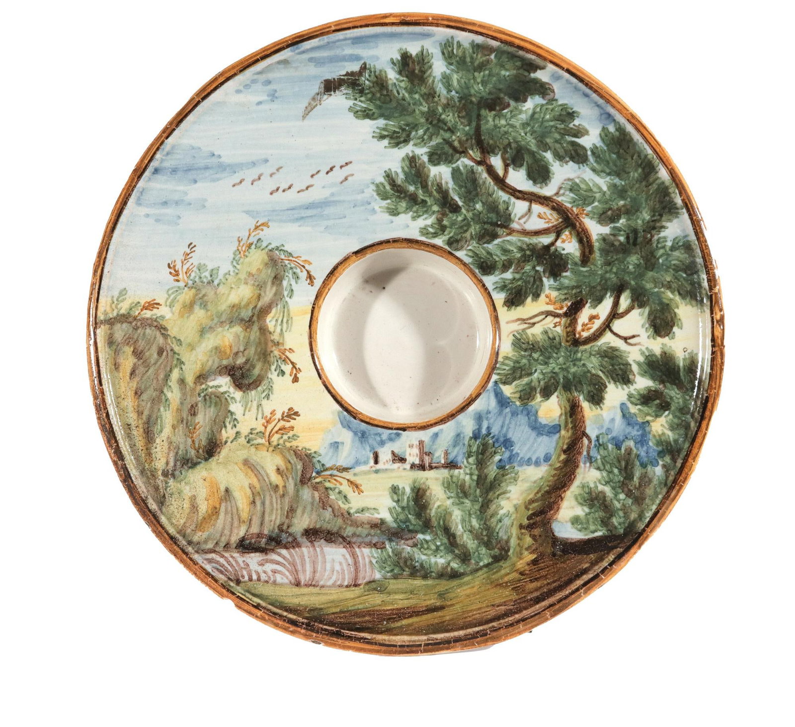 Mid 18th Century Italian Majolica Trembleuse Cup & Saucer, Castelli - 12