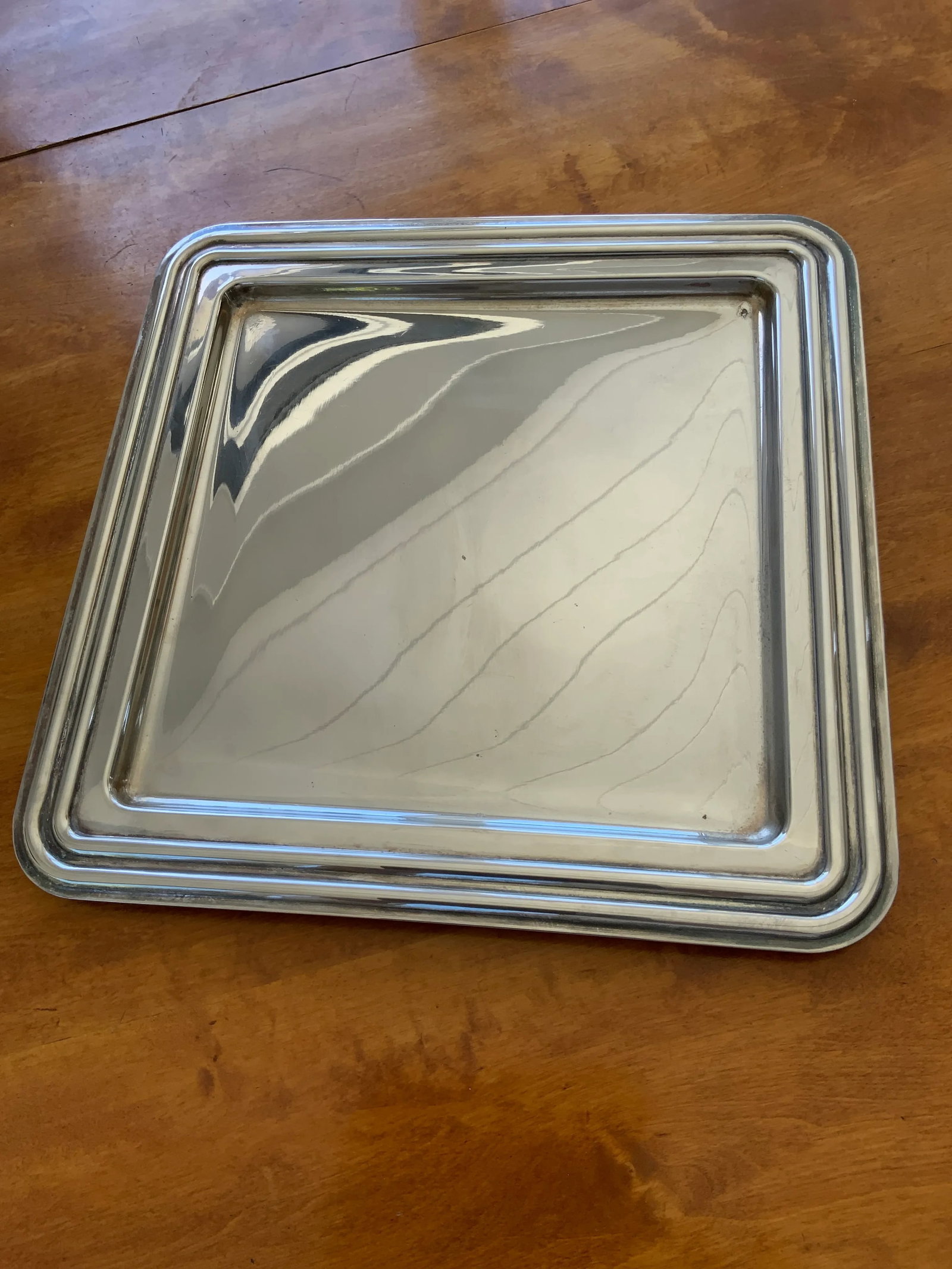 Cristofle-Style 1930s Italian Moderne Silver Plate Coffee Set With Tray, Creamer and Sugar Bowl - 4 - 8