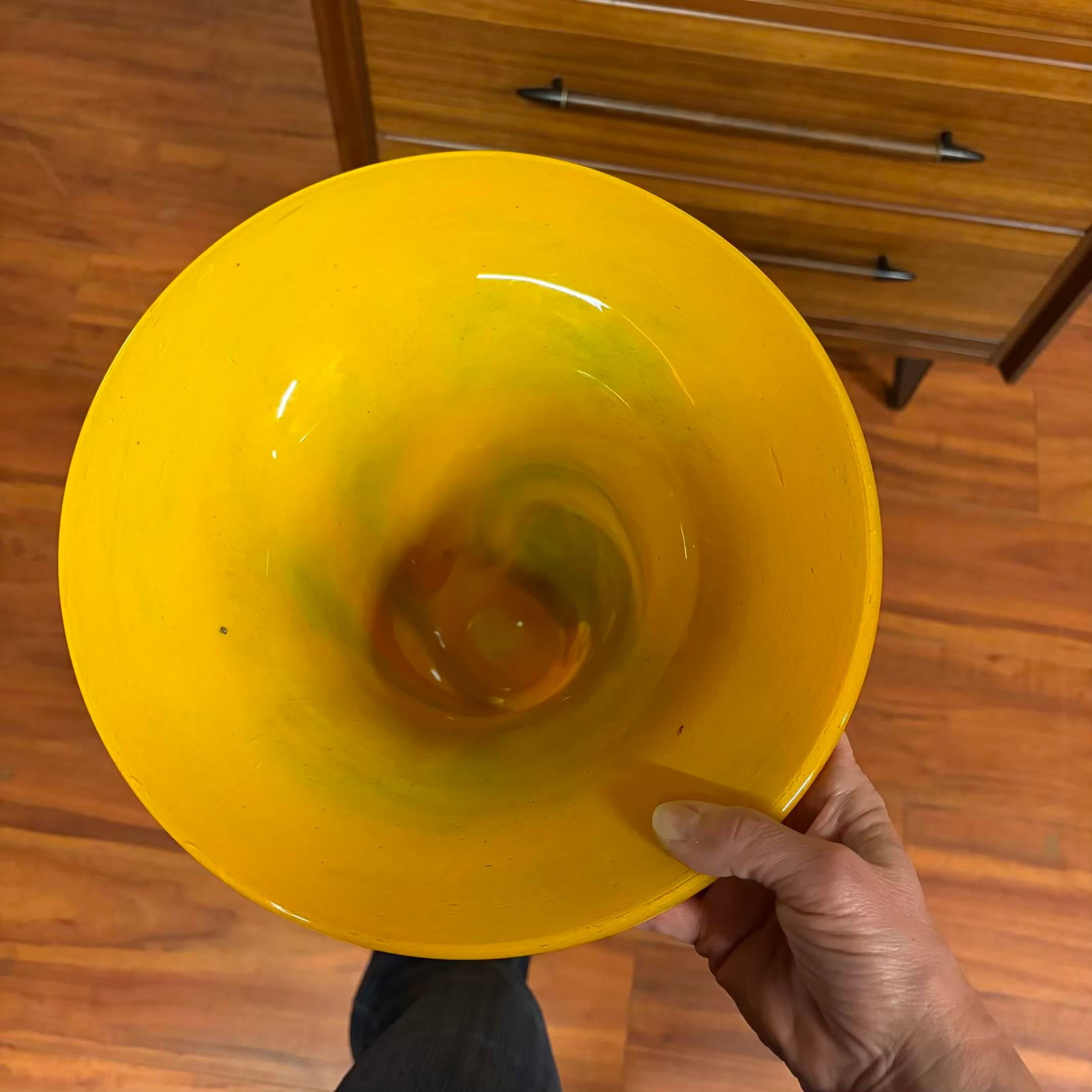 Studio Art Blown Glass Floor Vase - Signed 2003 - 12