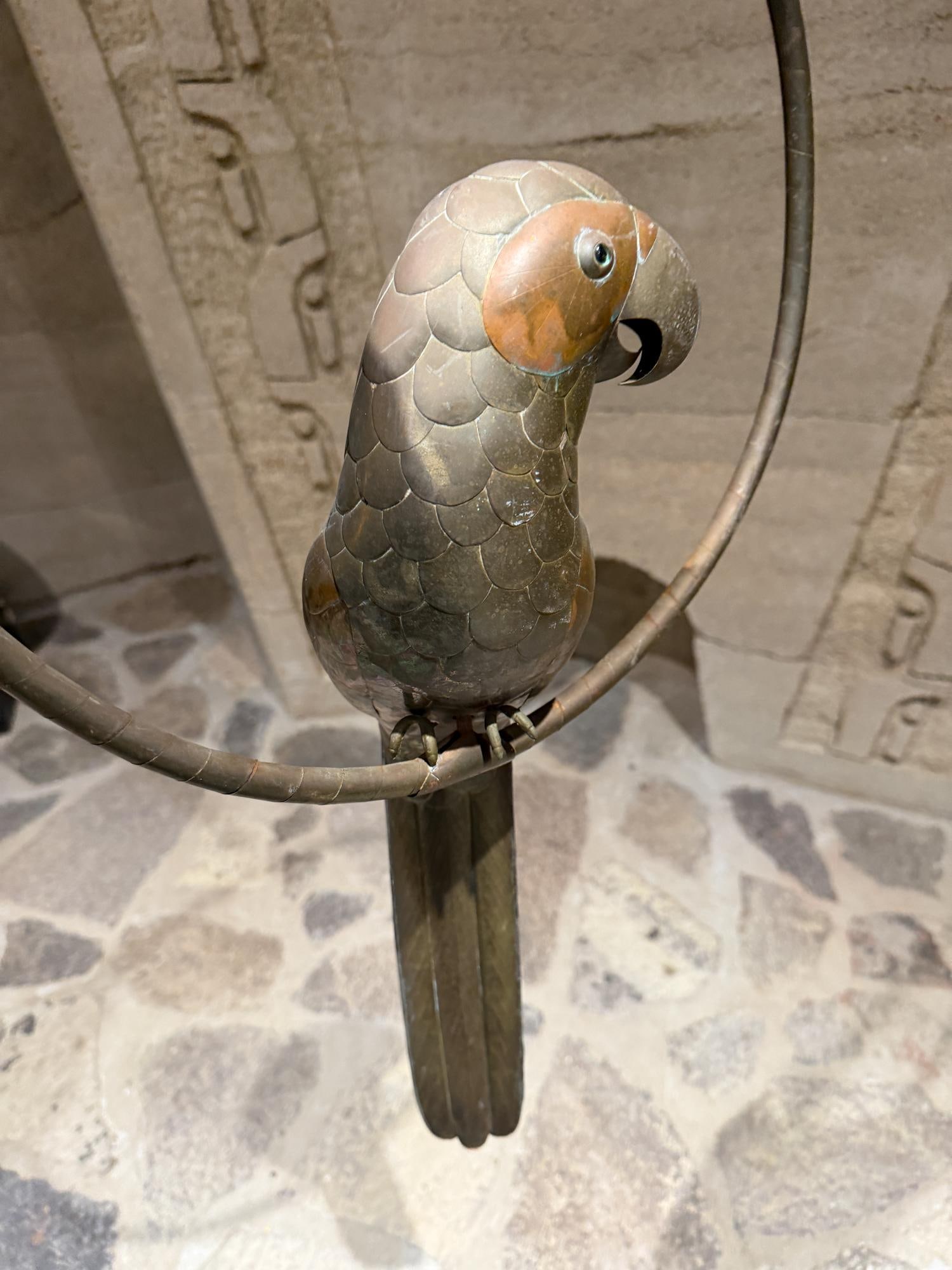 Sergio Bustamante Hanging Parrot Sculpture Arts Craft Mid-Century Modern - 11