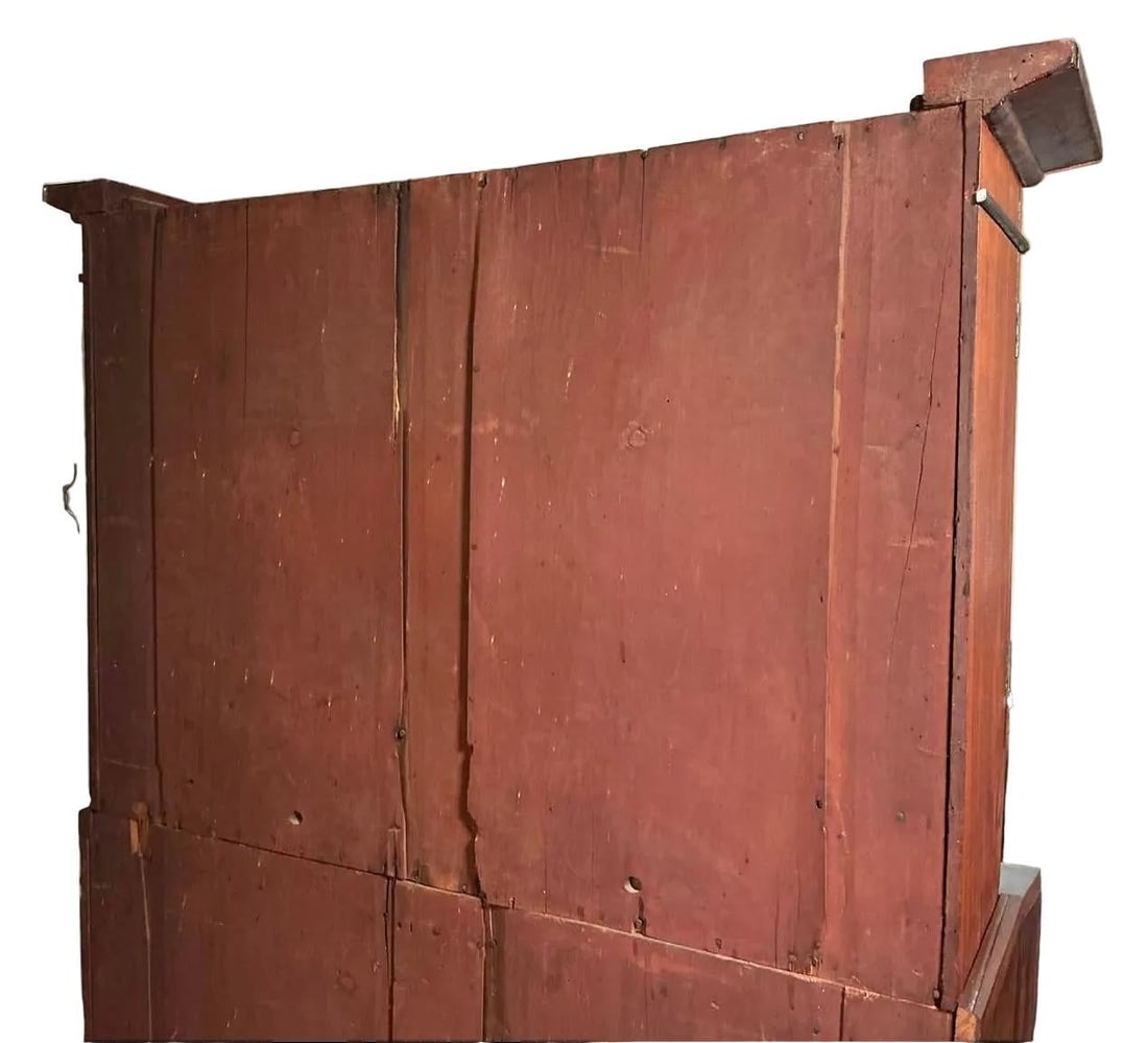 Antique American Federal Style Flame Mahogany Secretary-Bookcase Early 1800 - 9