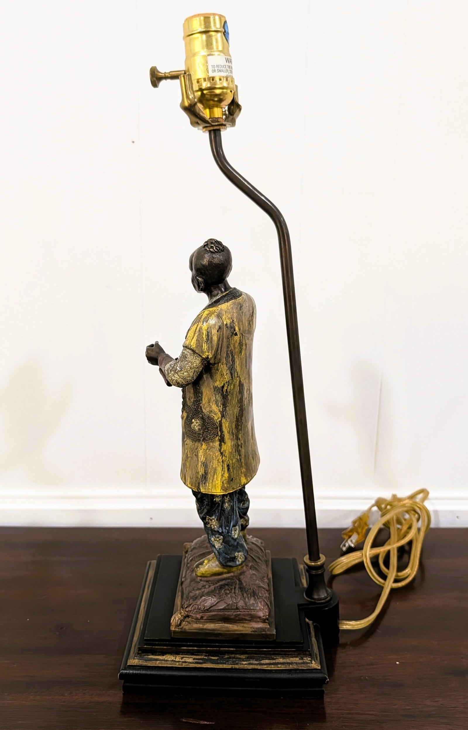 Mid 20th Century Rare Viennese Cold Painted Bronze Figural Table Lamps, Orientalist Sculptures - a P - 8
