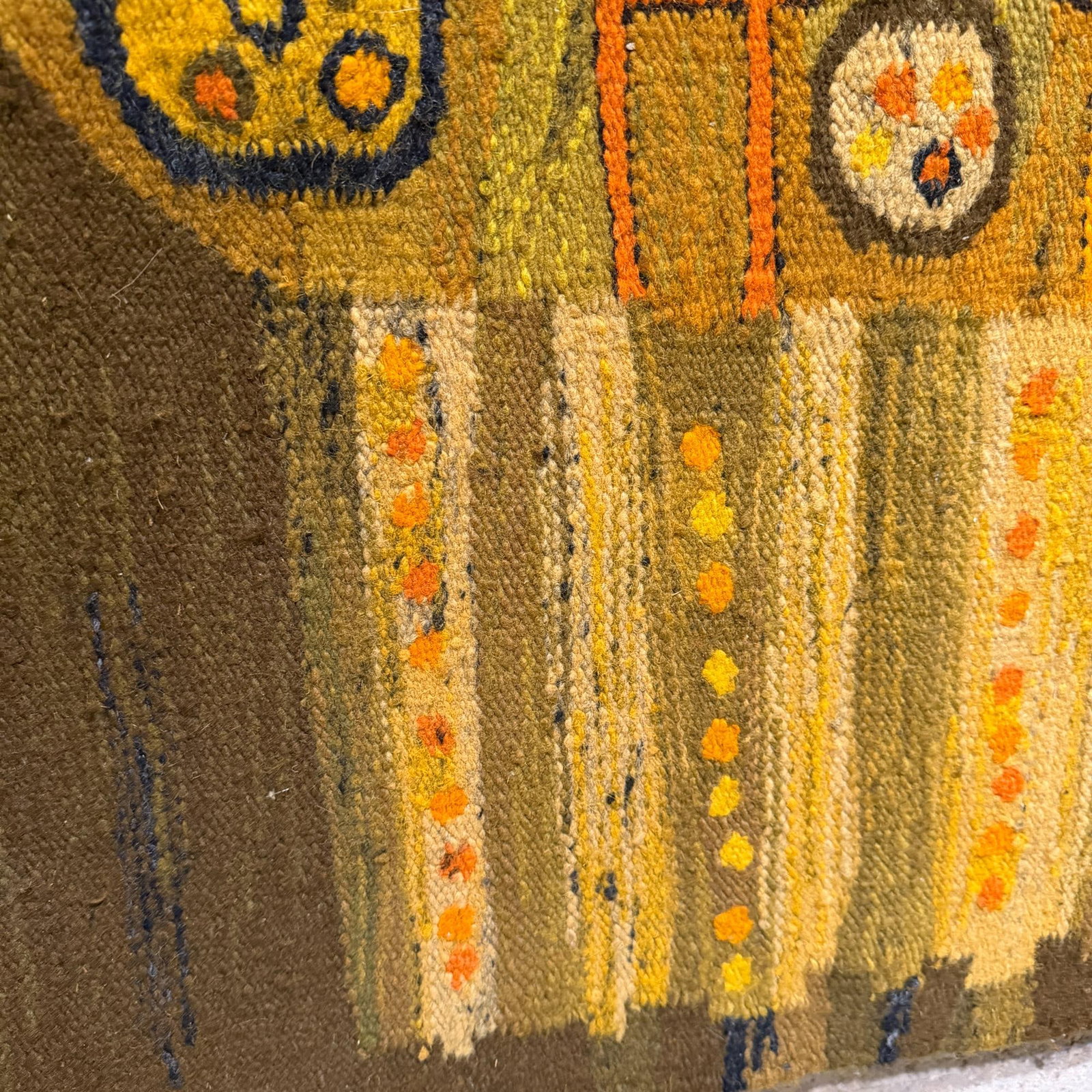 Vintage 1970s Abstract Polish Tapestry Designed by ElÅ¼bieta Kaszycka Mid-Century - 12
