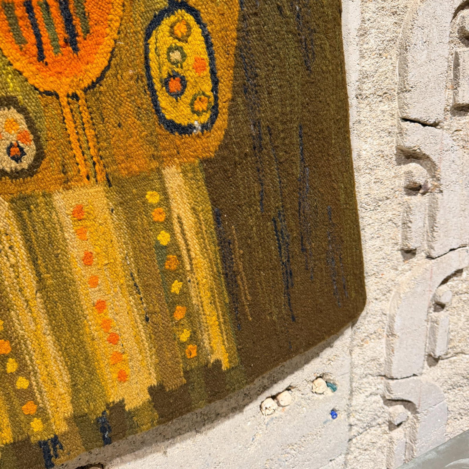 Vintage 1970s Abstract Polish Tapestry Designed by ElÅ¼bieta Kaszycka Mid-Century - 16