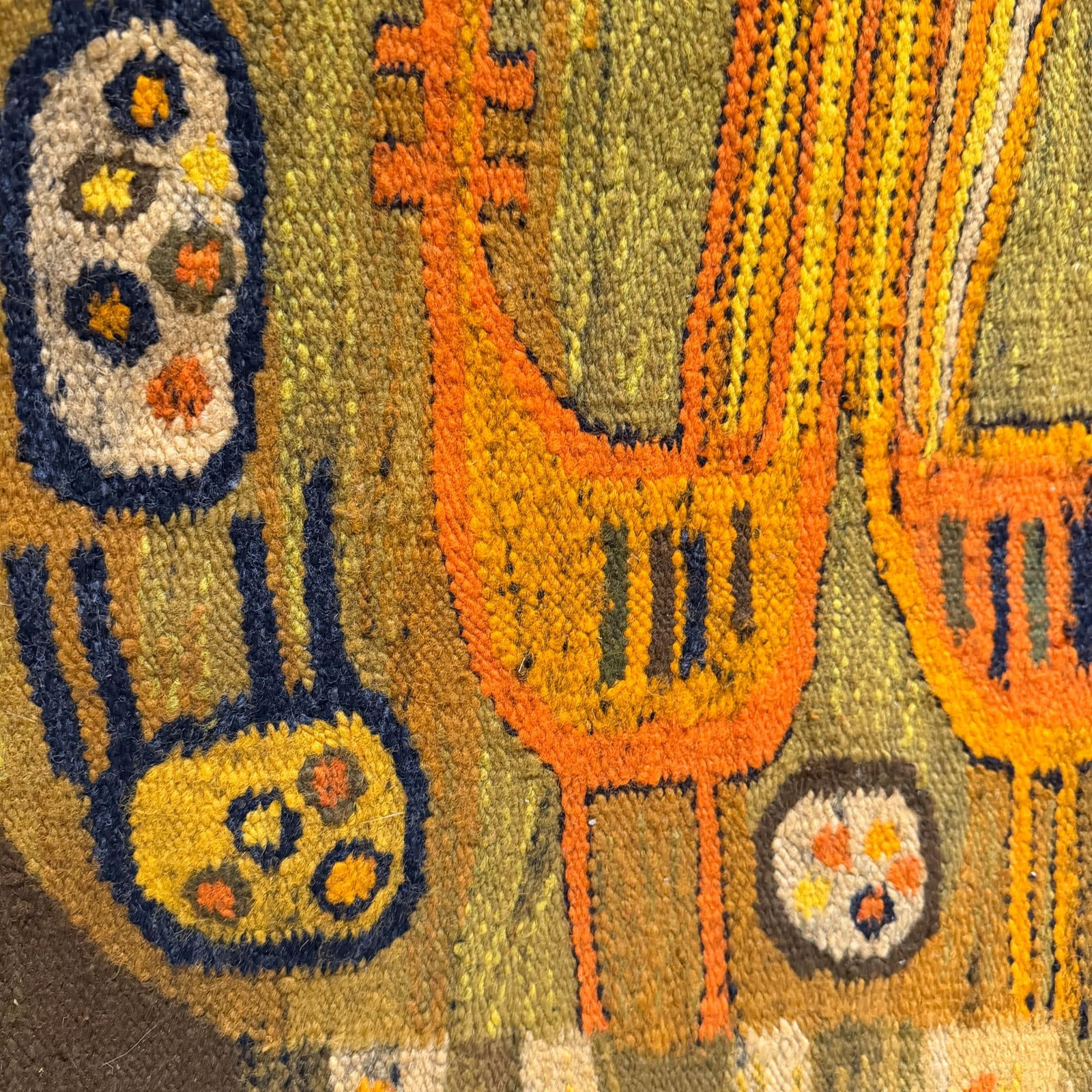 Vintage 1970s Abstract Polish Tapestry Designed by ElÅ¼bieta Kaszycka Mid-Century - 8