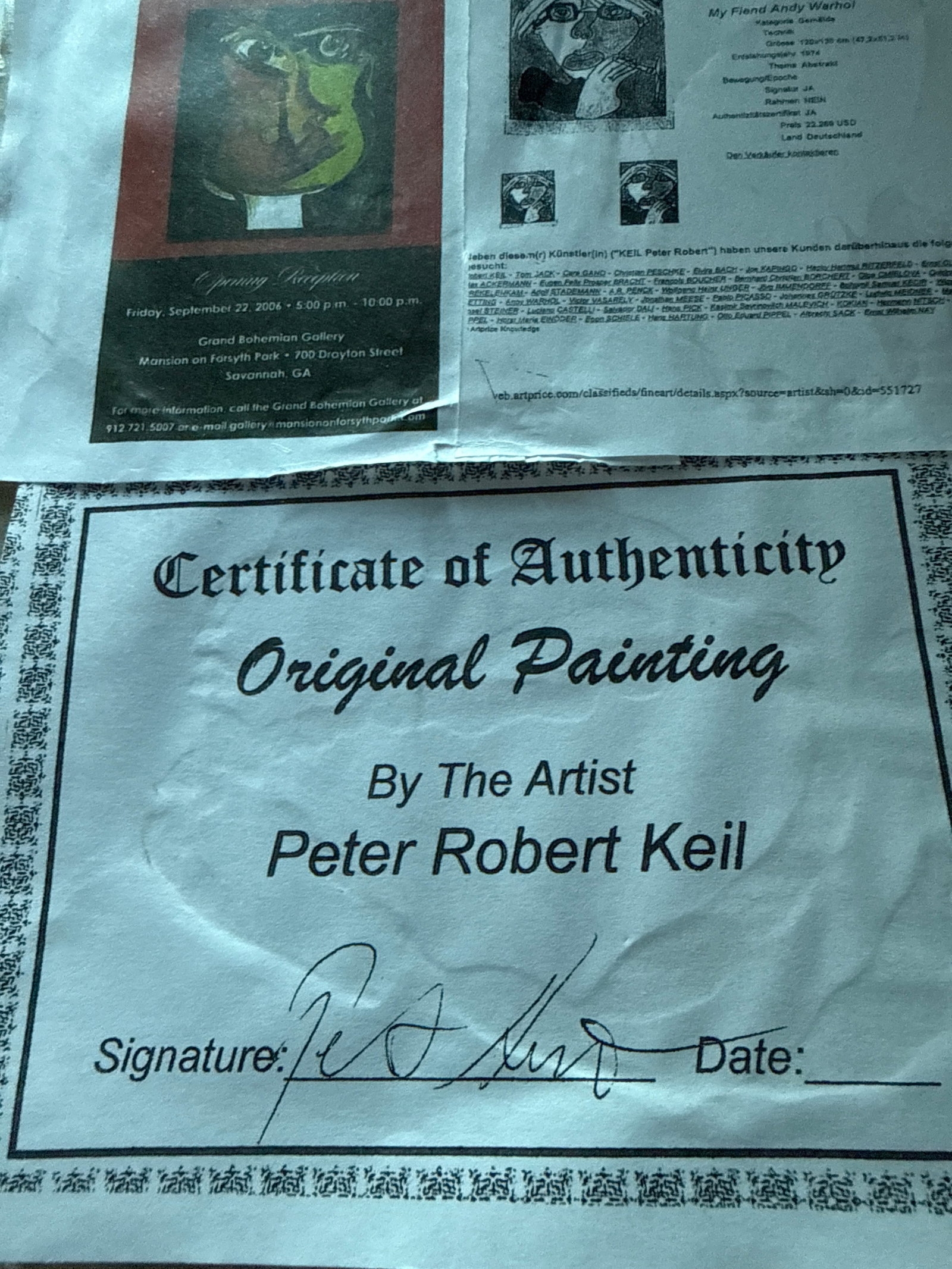 1970s Peter Keil Abstract Painting Pair on Newsprint - 8