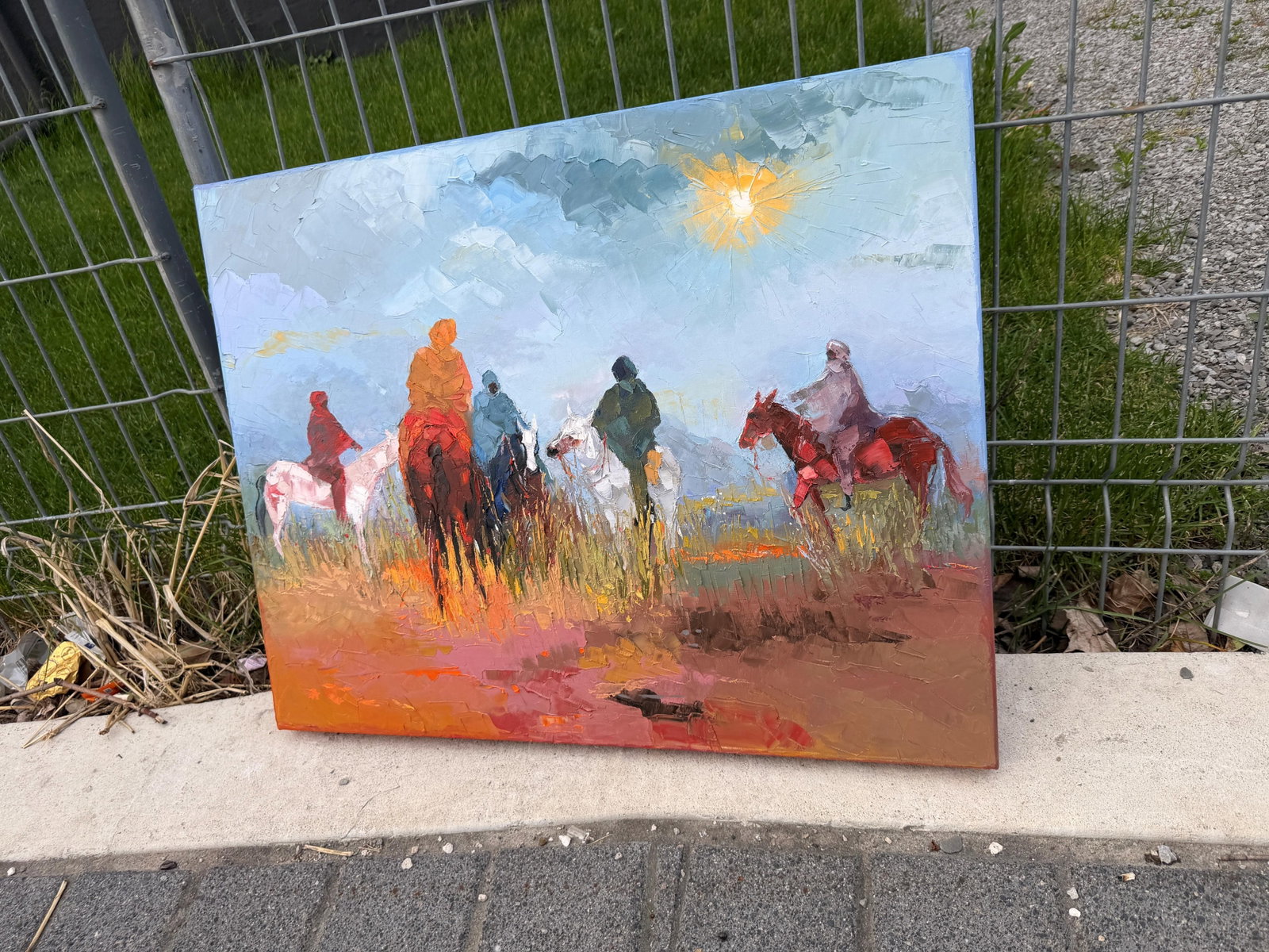 Where Our Paths Converge, Impasto Oil Painting by Godfrey Afebuame (2026) - 2