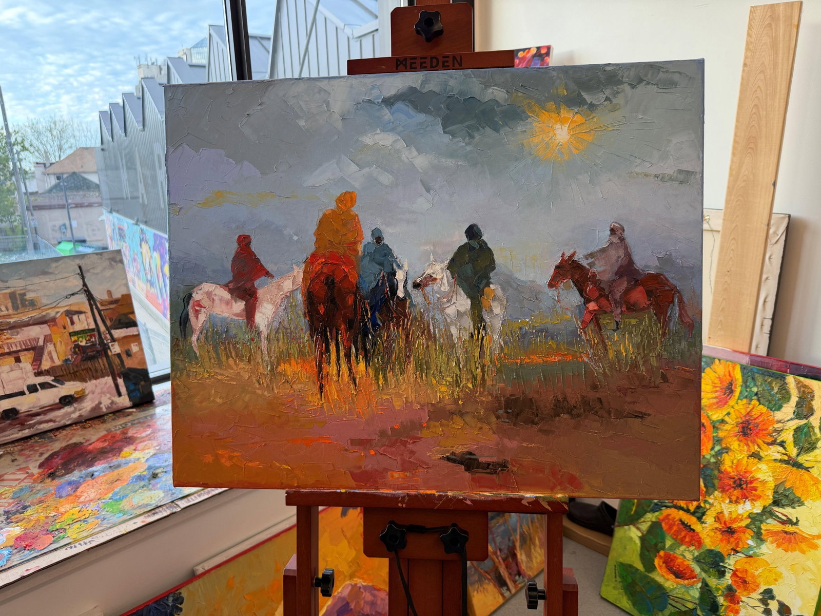 Where Our Paths Converge, Impasto Oil Painting by Godfrey Afebuame (2026) - 3
