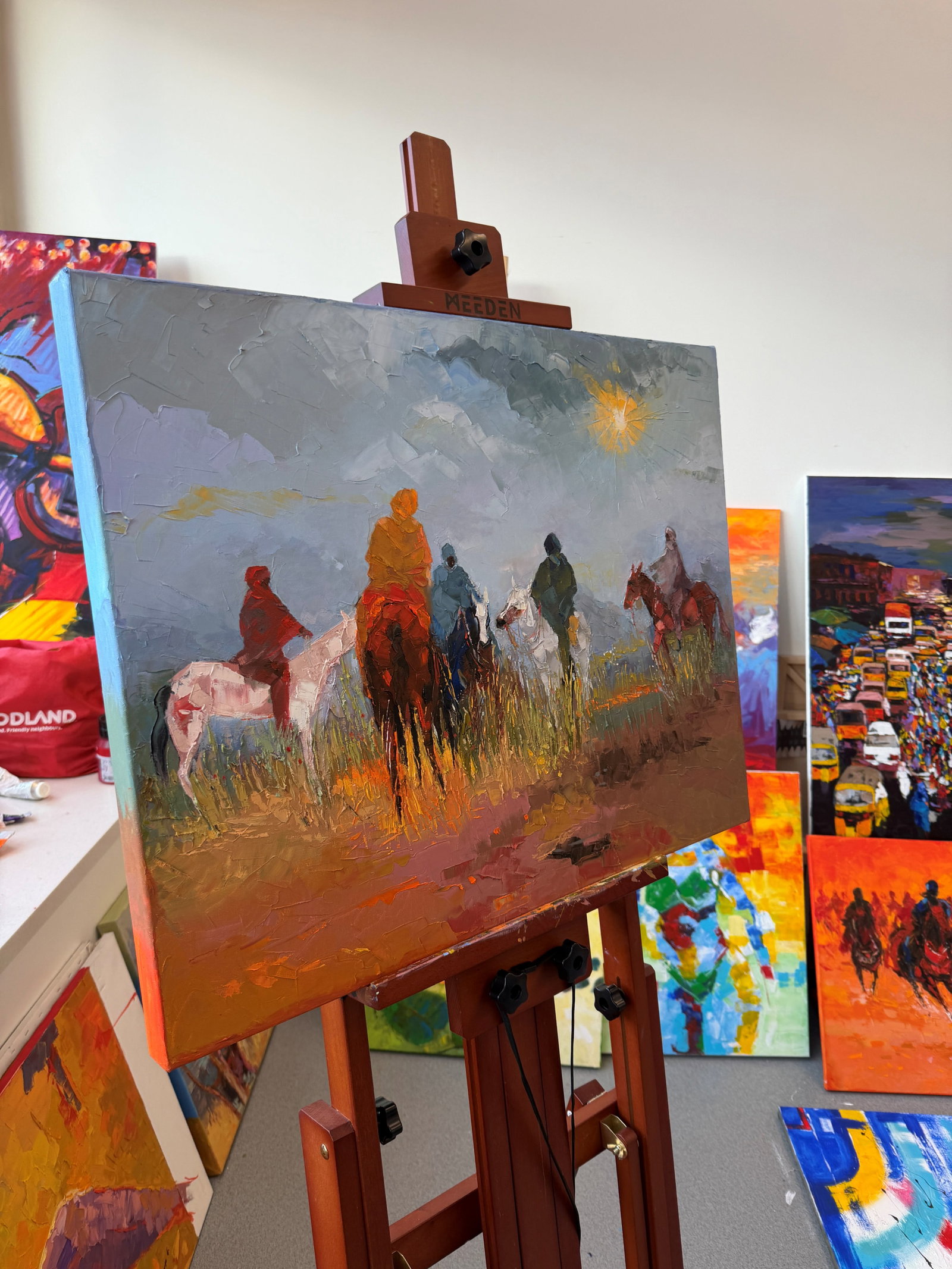 Where Our Paths Converge, Impasto Oil Painting by Godfrey Afebuame (2026) - 4