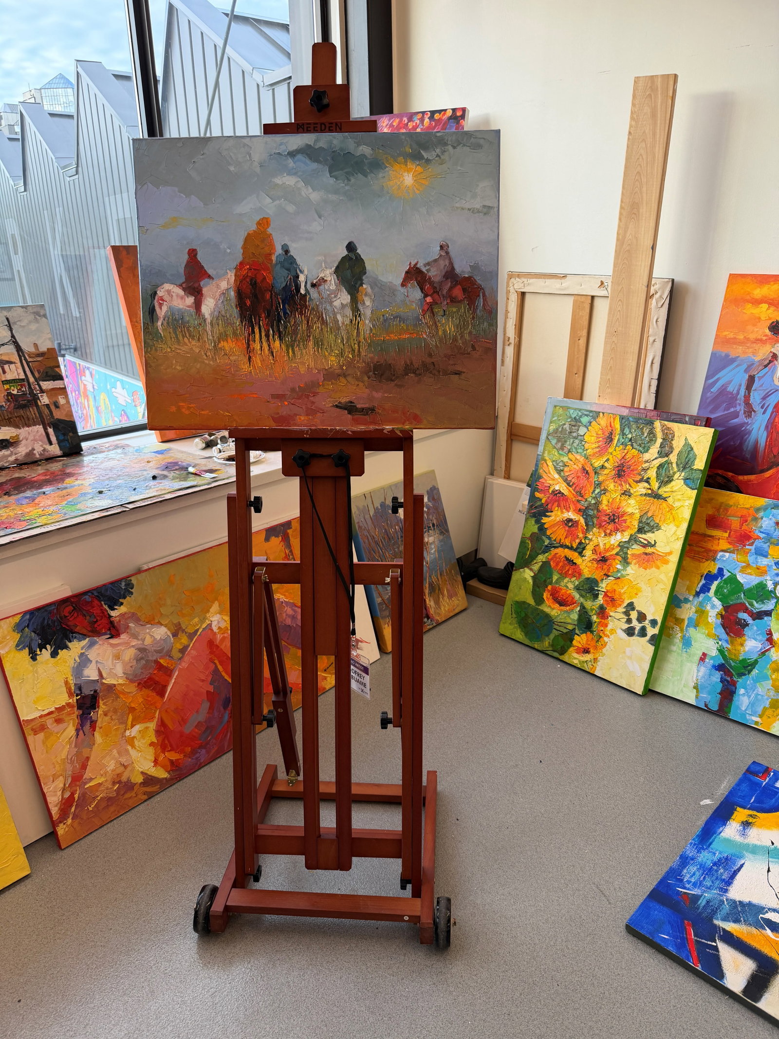 Where Our Paths Converge, Impasto Oil Painting by Godfrey Afebuame (2026) - 5