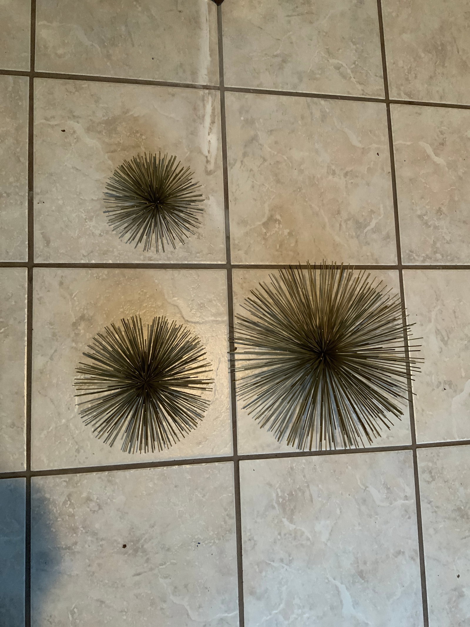 Set of 3 Vintage Bronze Starburst Wall Sculptures in the Style of Curtis Jere - 4