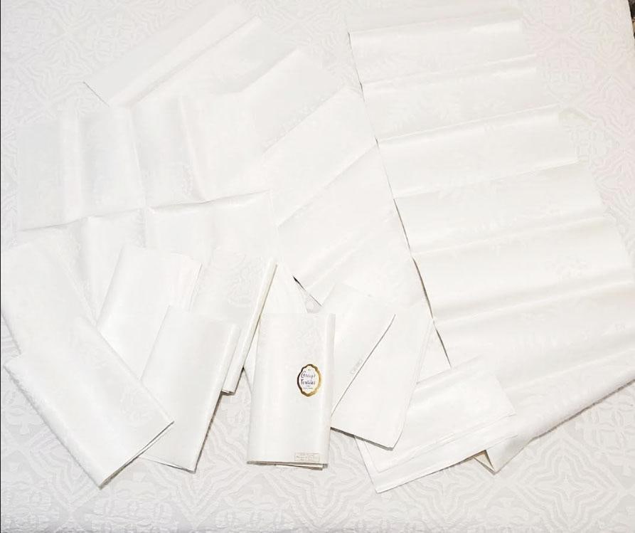 Vintage Grey's Textiles Pure Irish Linens Tablecloth 11 Napkins Factory Condition - 8